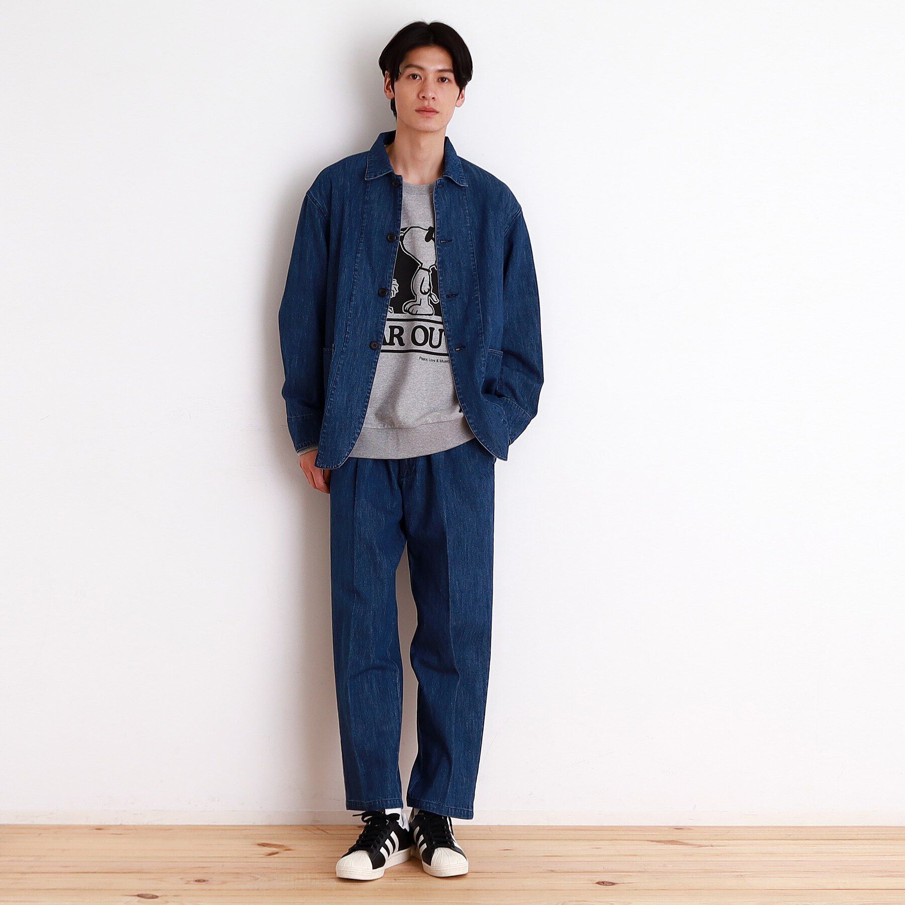 THE SHOP TK「綿麻デニムワイドイージーパンツ　セットアップ可」|その他|