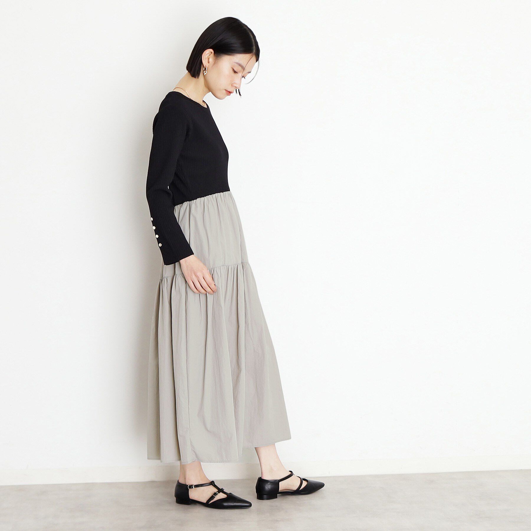 THE SHOP TK「ニットドッキングワンピース【洗える】」|ワンピース|