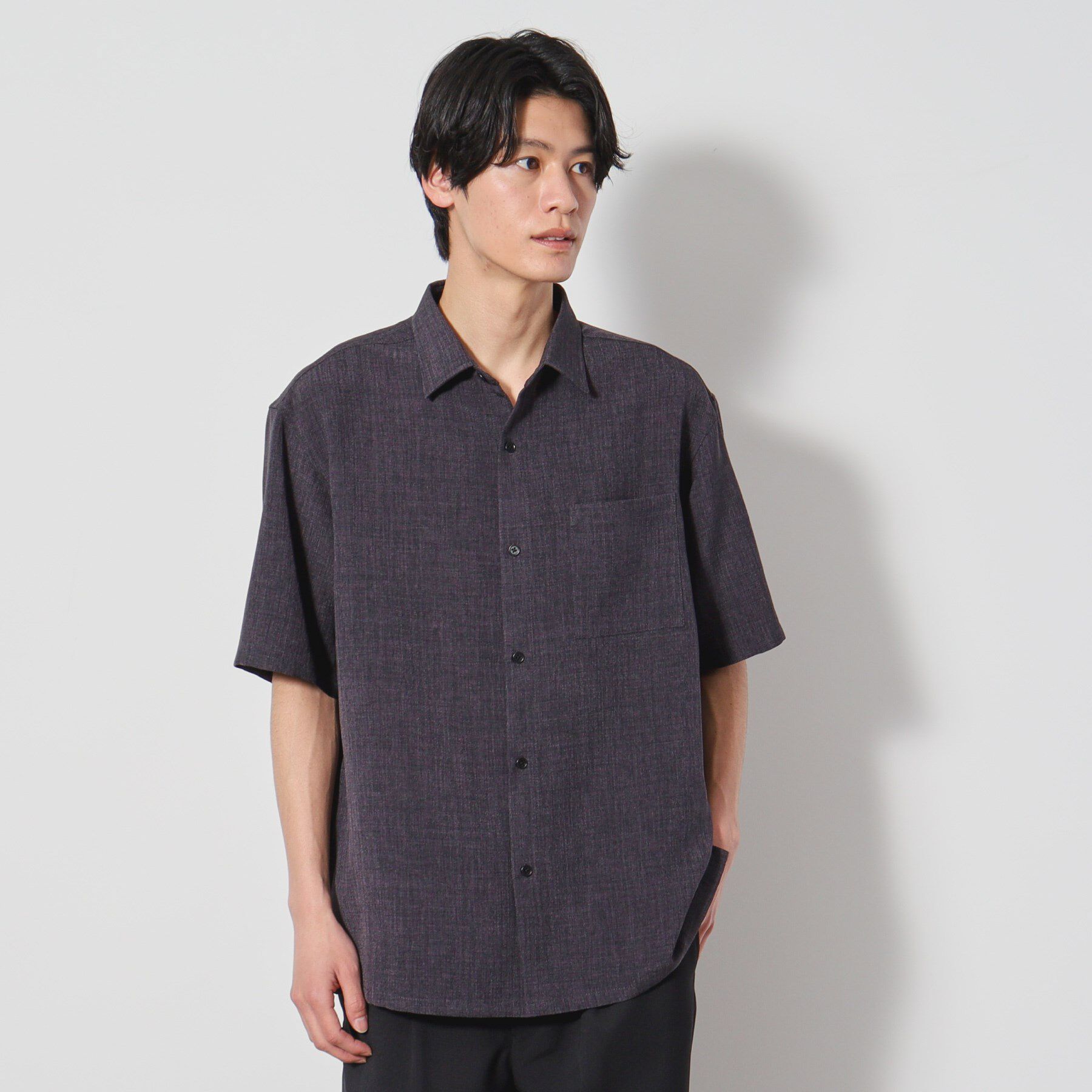 THE SHOP TK「リネンライク半袖シャツ セットアップ可」|シャツ・ブラウス|