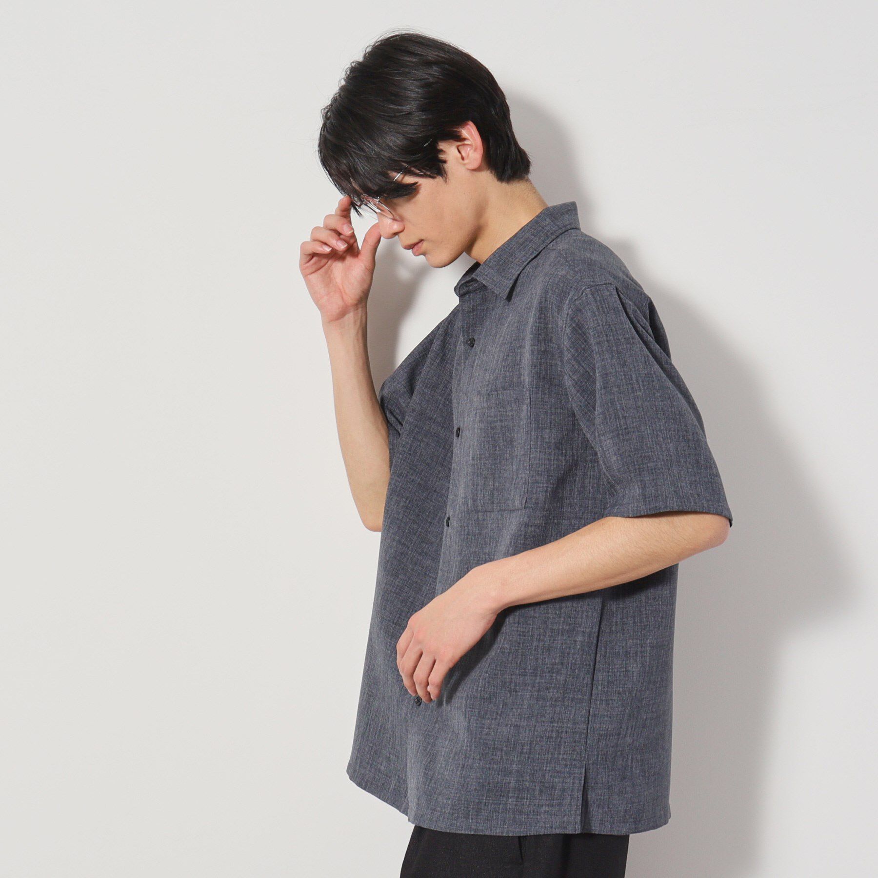 THE SHOP TK「リネンライク半袖シャツ セットアップ可」|シャツ・ブラウス|