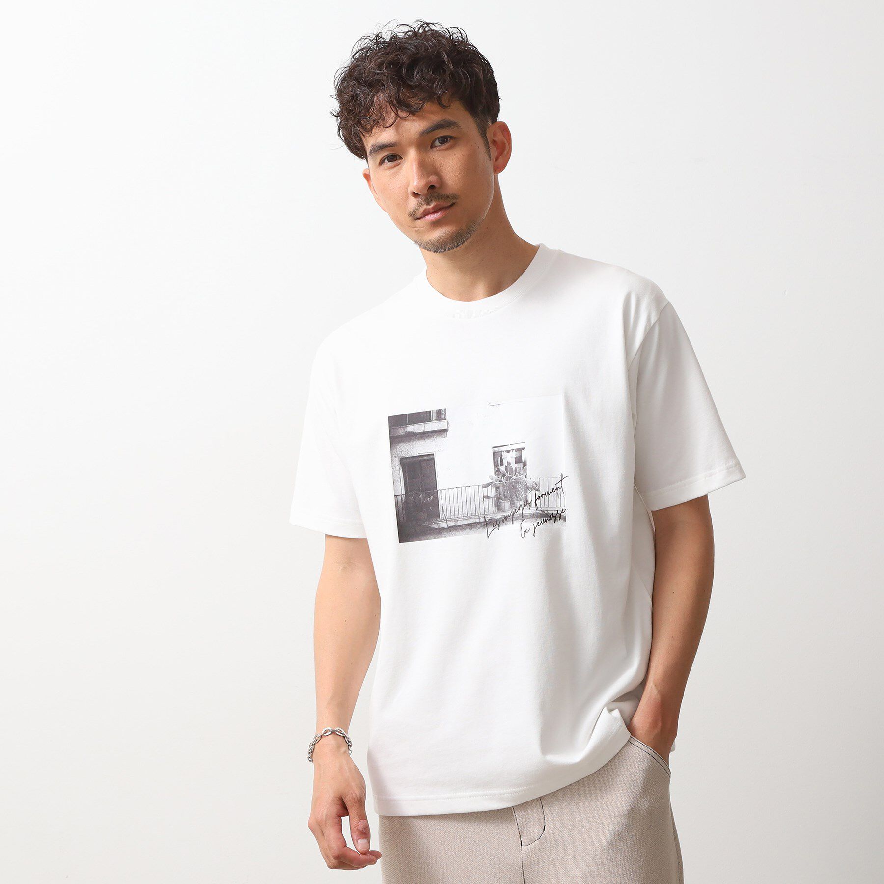 THE SHOP TK「【旅するTシャツ】フォトプリント マシンウォッシャブル／サスティナブル」|Tシャツ・カットソー|オフホワイト(603