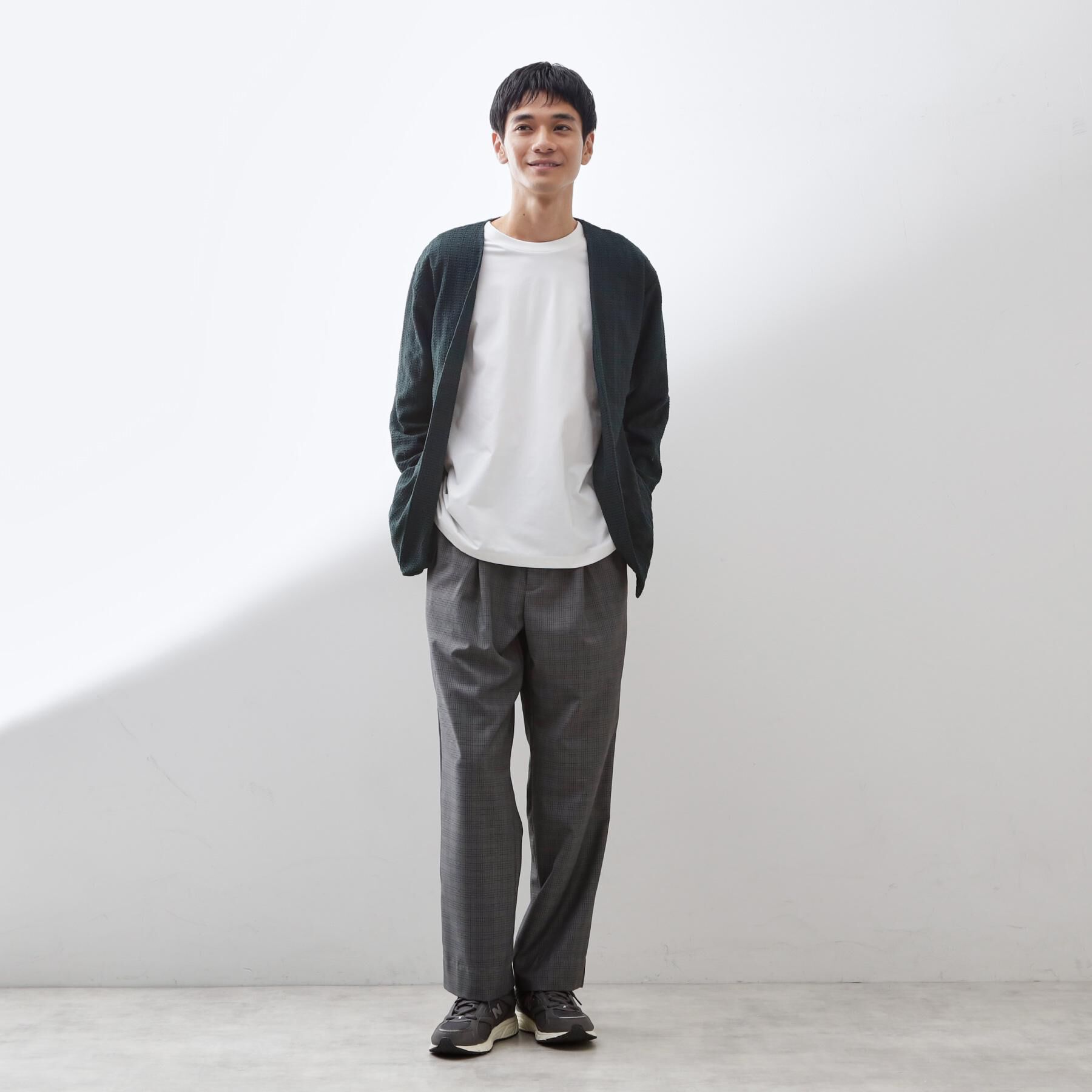 THE SHOP TK「【セットでお買い得！！】長袖カーディガン＋半袖Tシャツ　洗濯機OK/吸水速乾(Tシャツのみ)」|カーディガン|