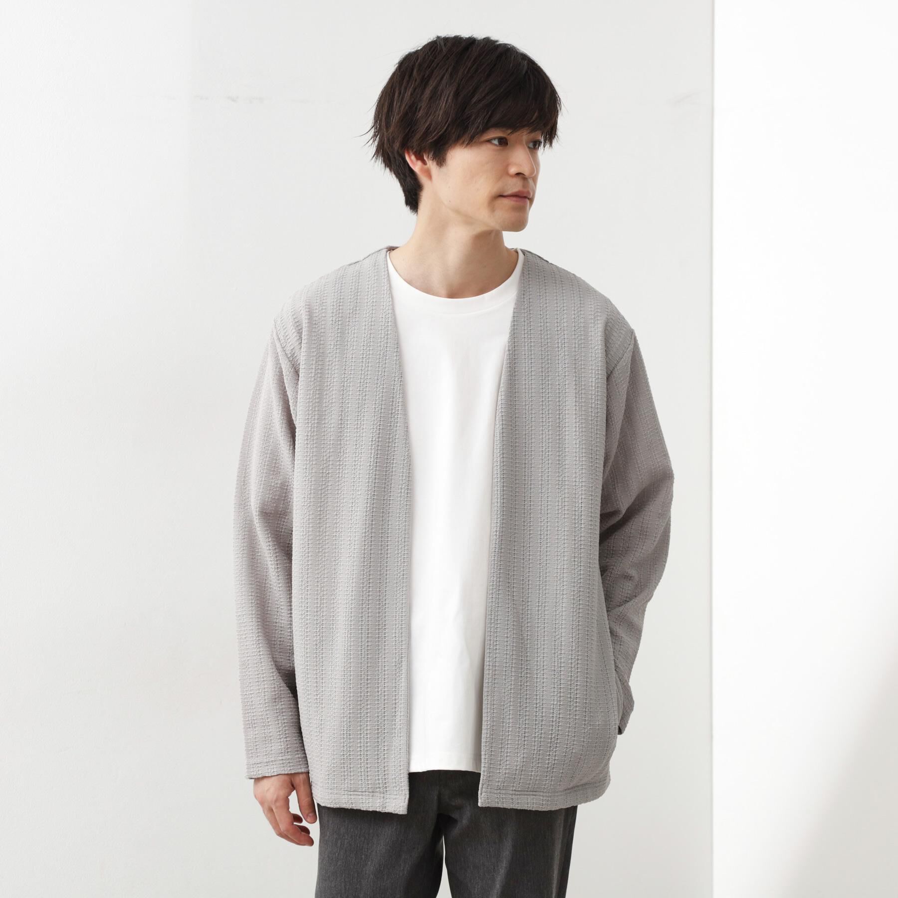 THE SHOP TK「【セットでお買い得！！】長袖カーディガン＋半袖Tシャツ　洗濯機OK/吸水速乾(Tシャツのみ)」|カーディガン|