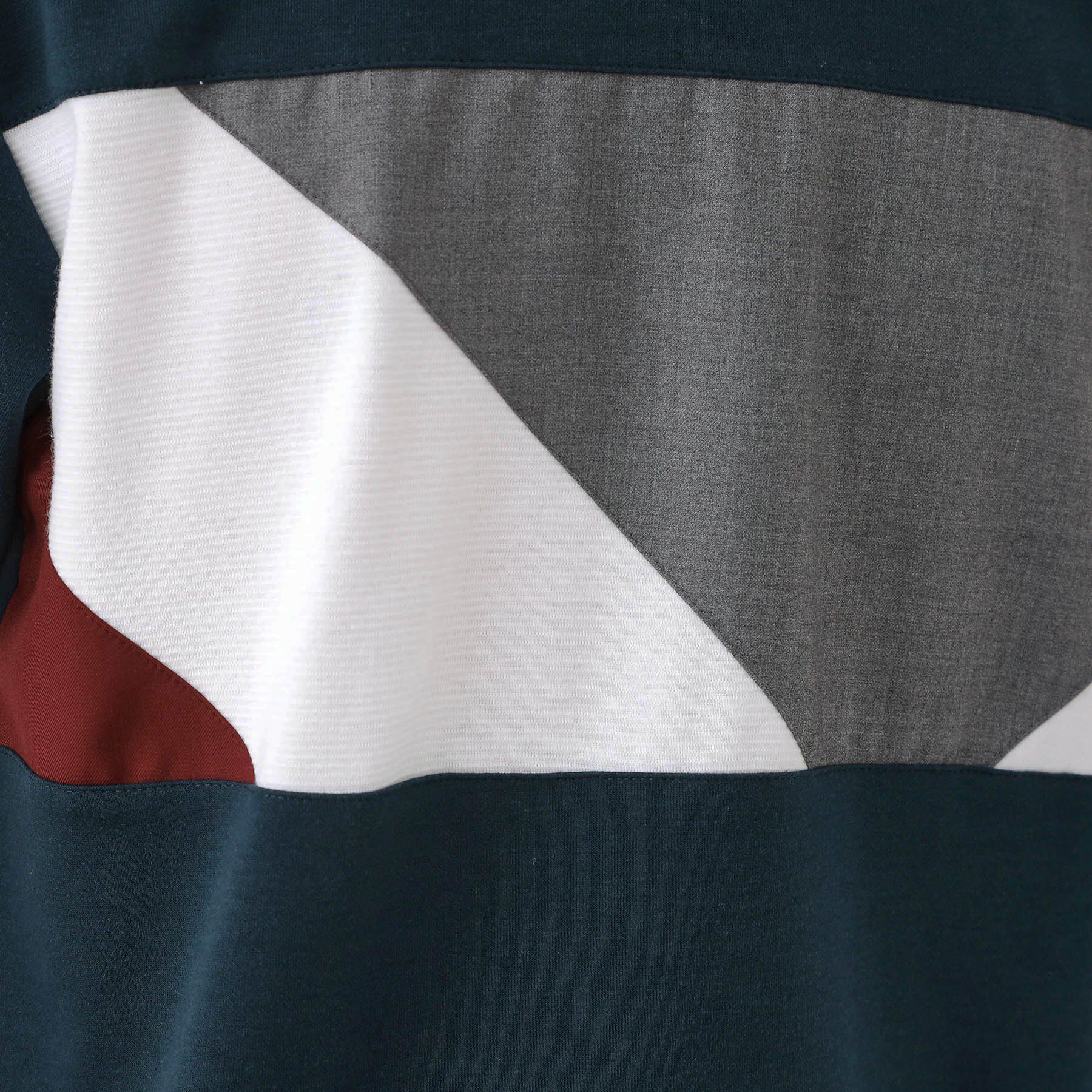 THE SHOP TK「パネル切替半袖Tシャツ 【接触冷感/洗濯機OK】」|Tシャツ・カットソー|