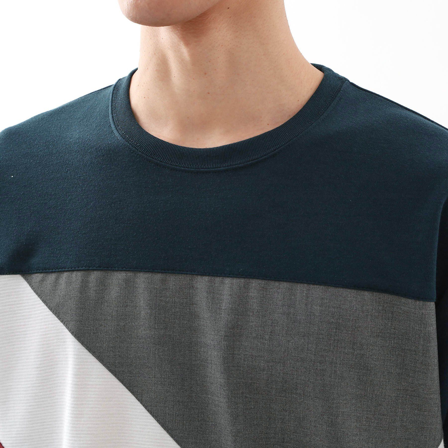 THE SHOP TK「パネル切替半袖Tシャツ 【接触冷感/洗濯機OK】」|Tシャツ・カットソー|