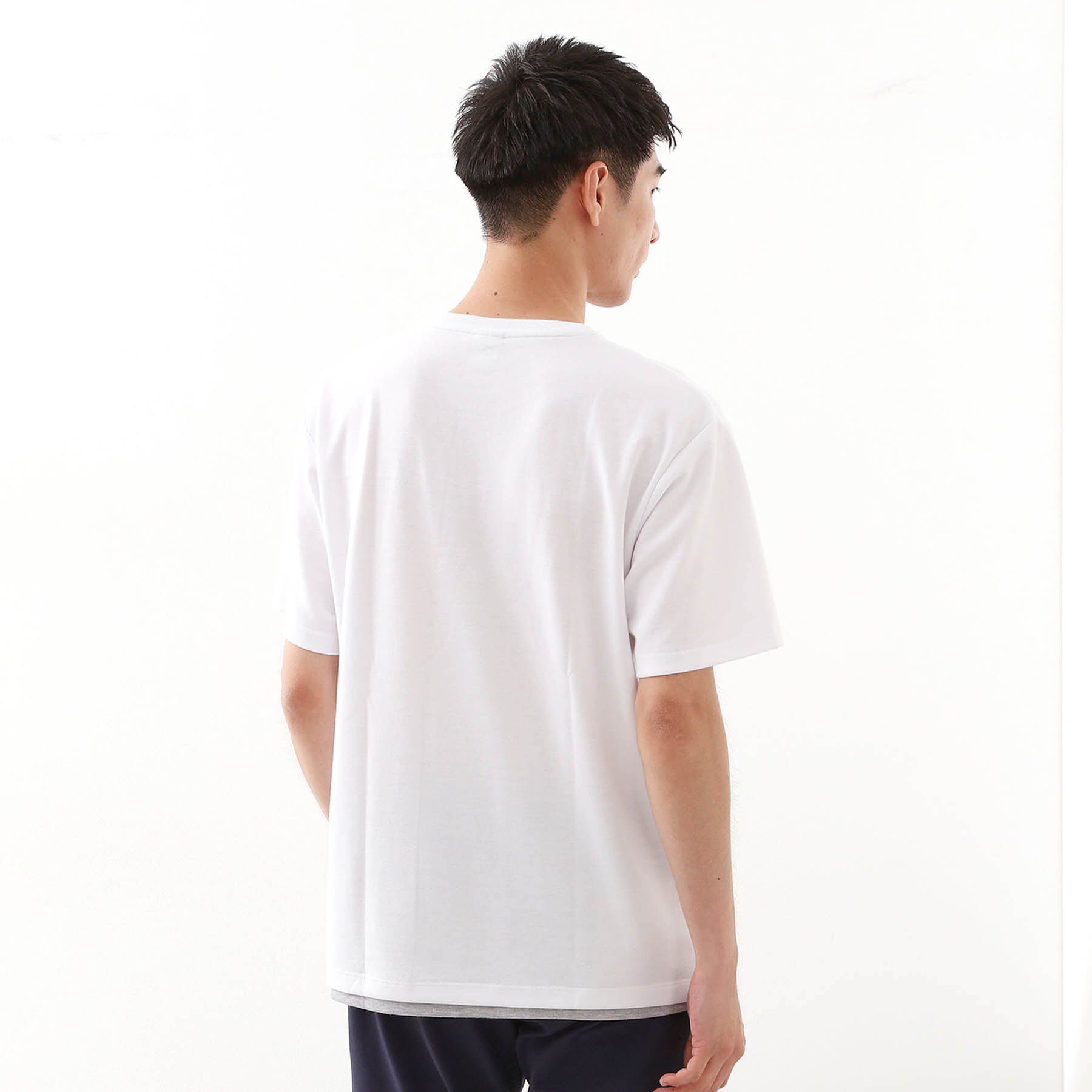 THE SHOP TK「パネル切替半袖Tシャツ 【接触冷感/洗濯機OK】」|Tシャツ・カットソー|