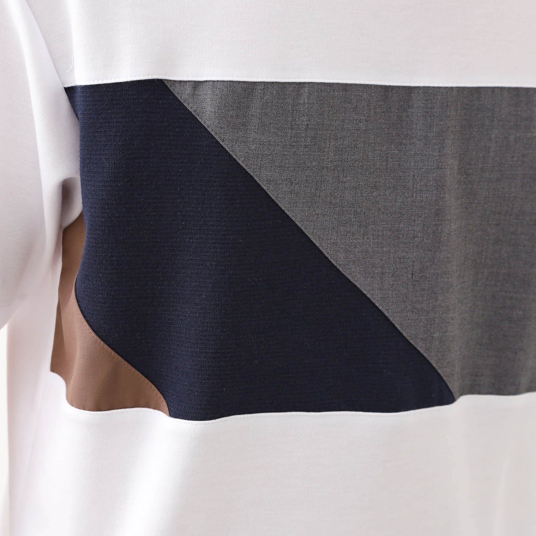 THE SHOP TK「パネル切替半袖Tシャツ 【接触冷感/洗濯機OK】」|Tシャツ・カットソー|