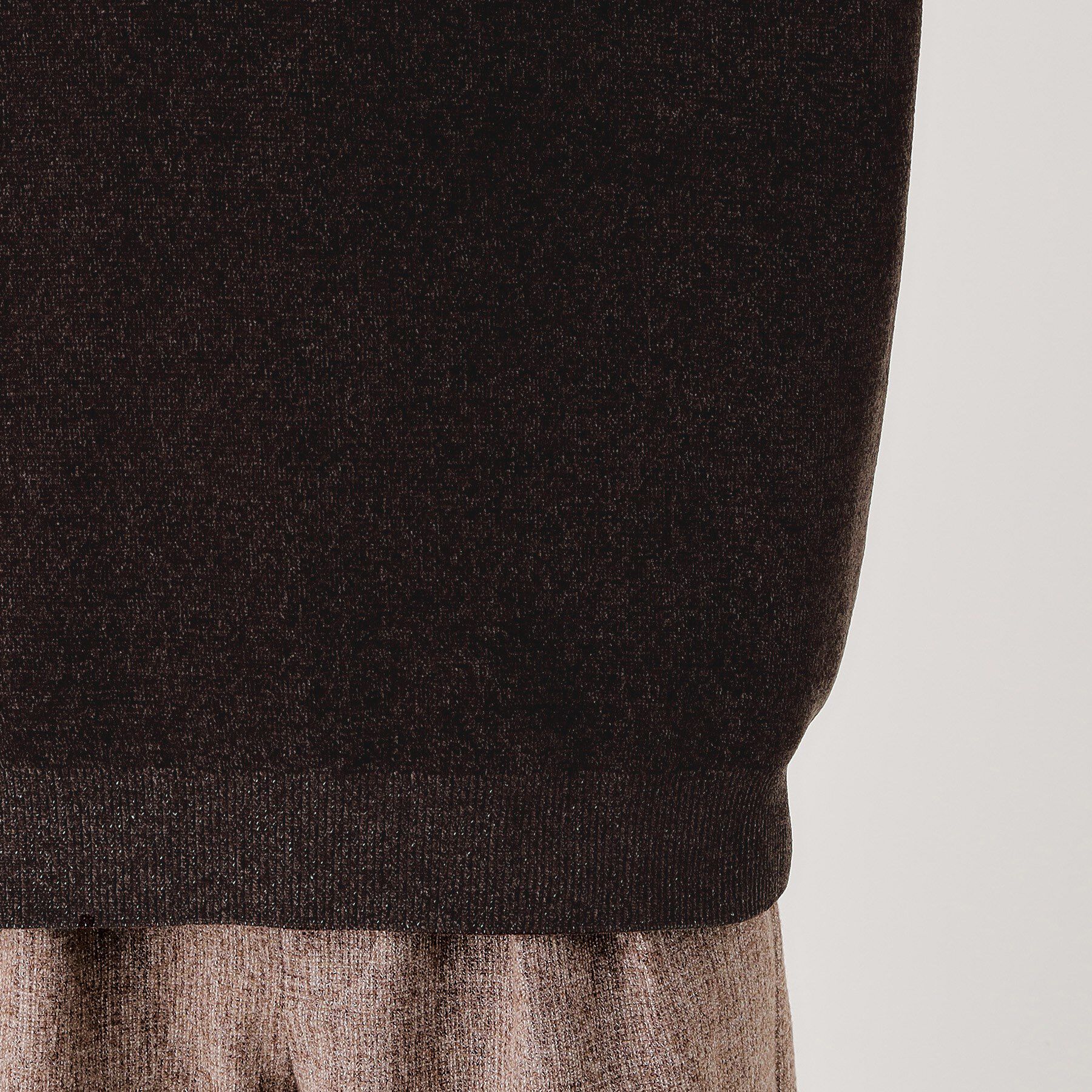 THE SHOP TK「【包み込まれるような柔らかさ】配色モールニット 洗濯機OK」|ニット・セーター|