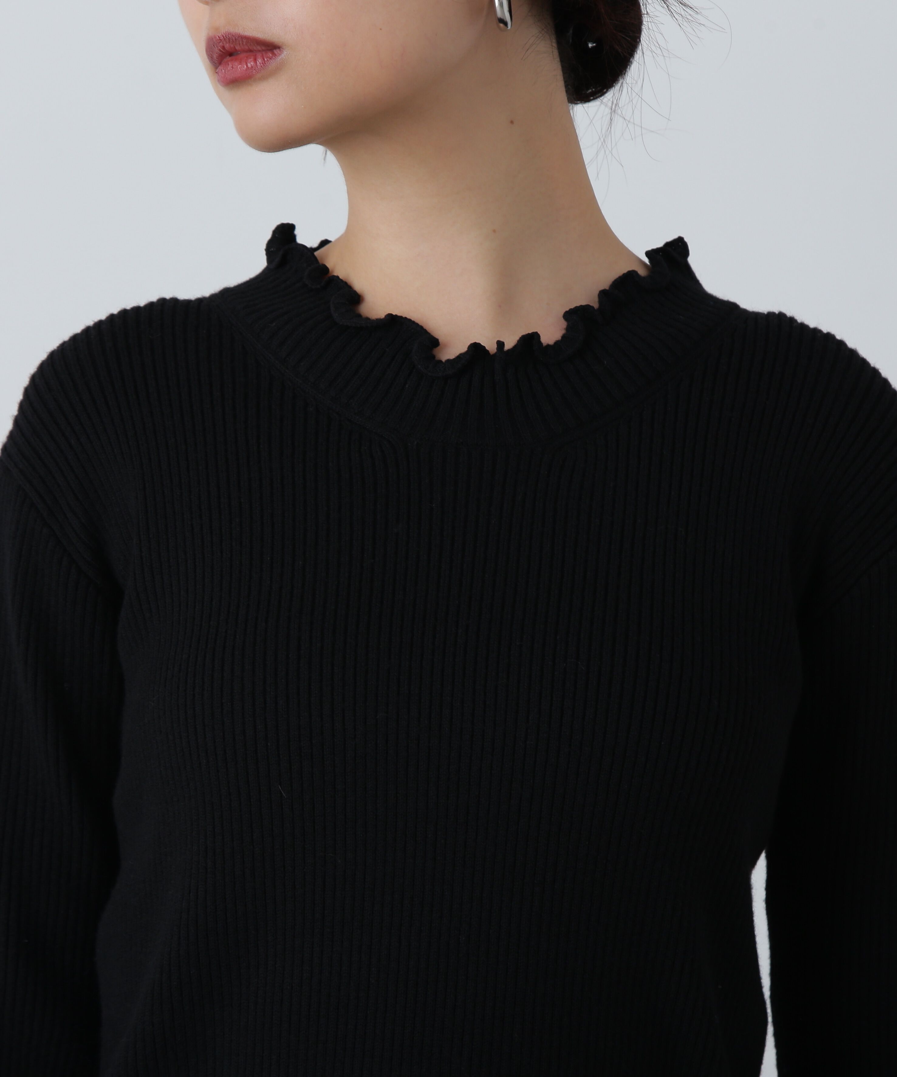  「メローネックリブニット」|ニット・セーター|