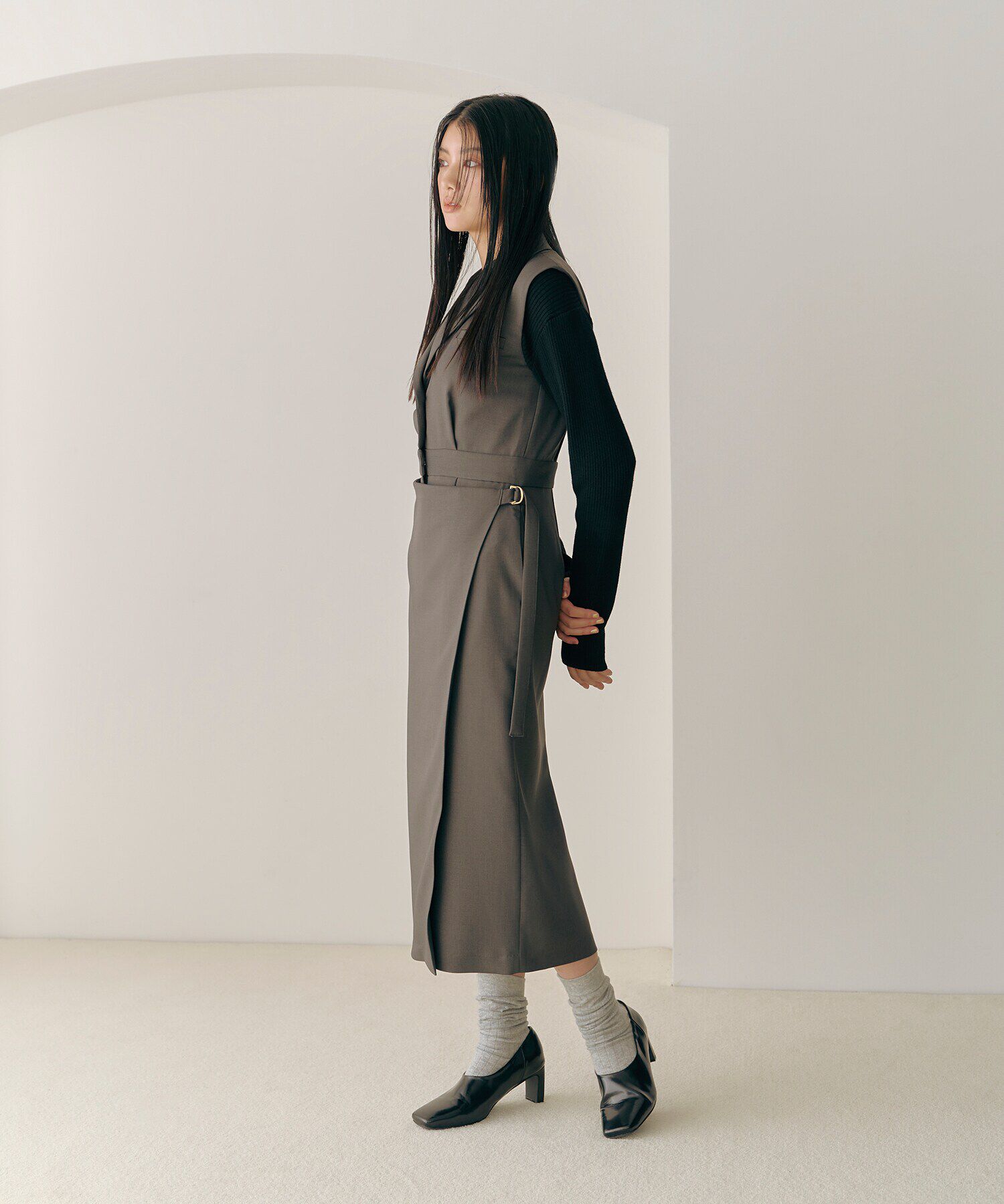  「メローネックリブニット」|ニット・セーター|