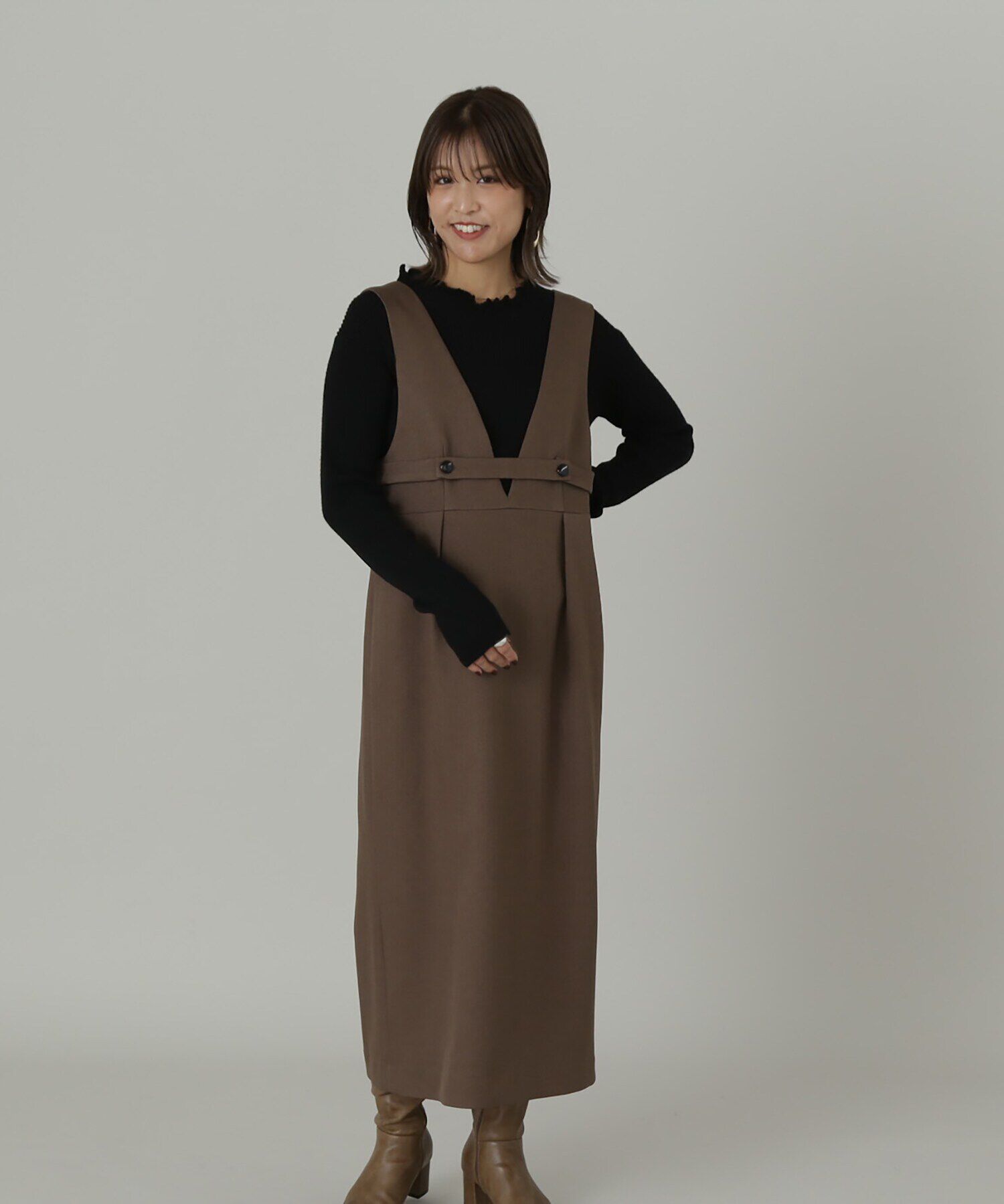  「メローネックリブニット」|ニット・セーター|