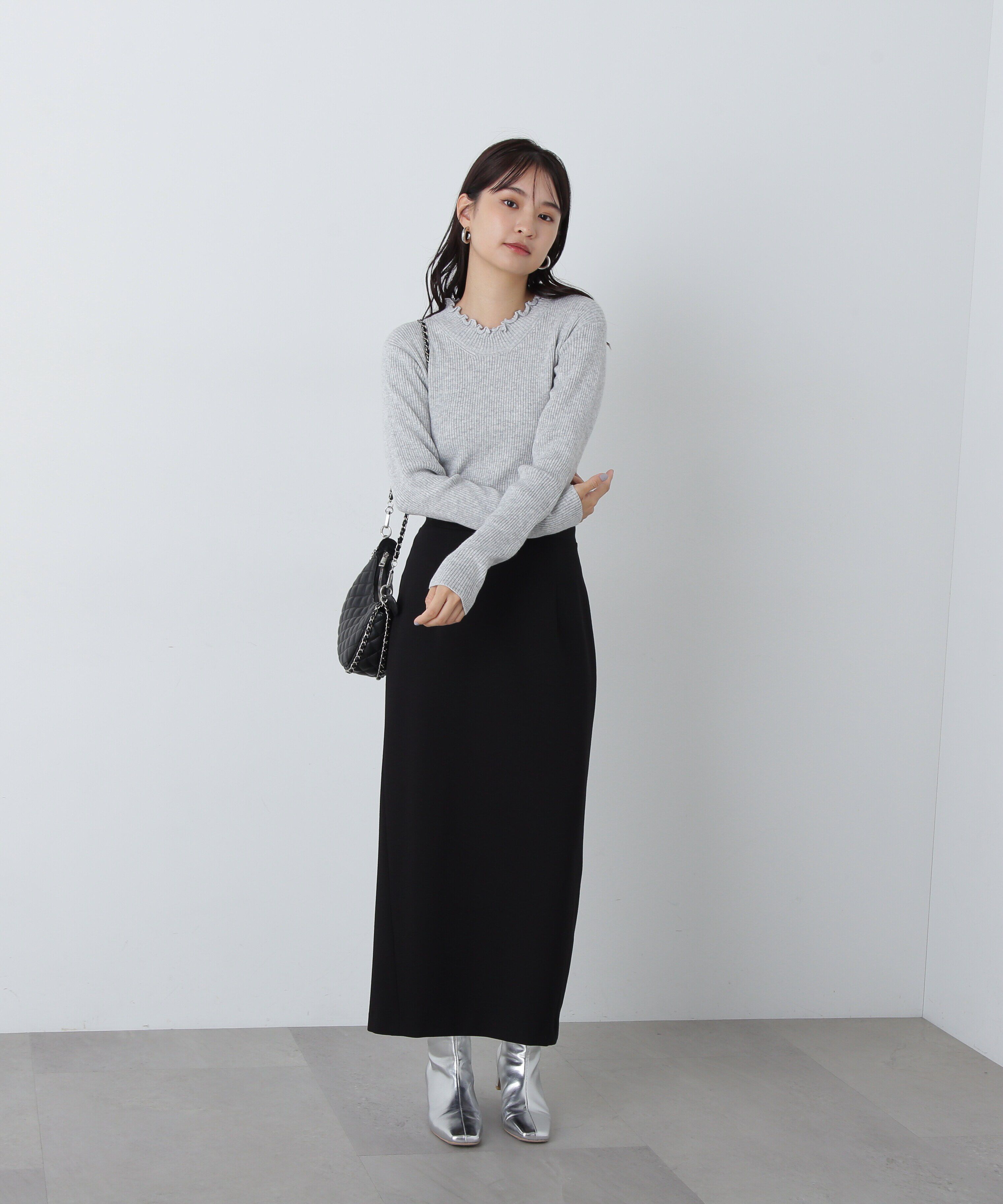  「メローネックリブニット」|ニット・セーター|