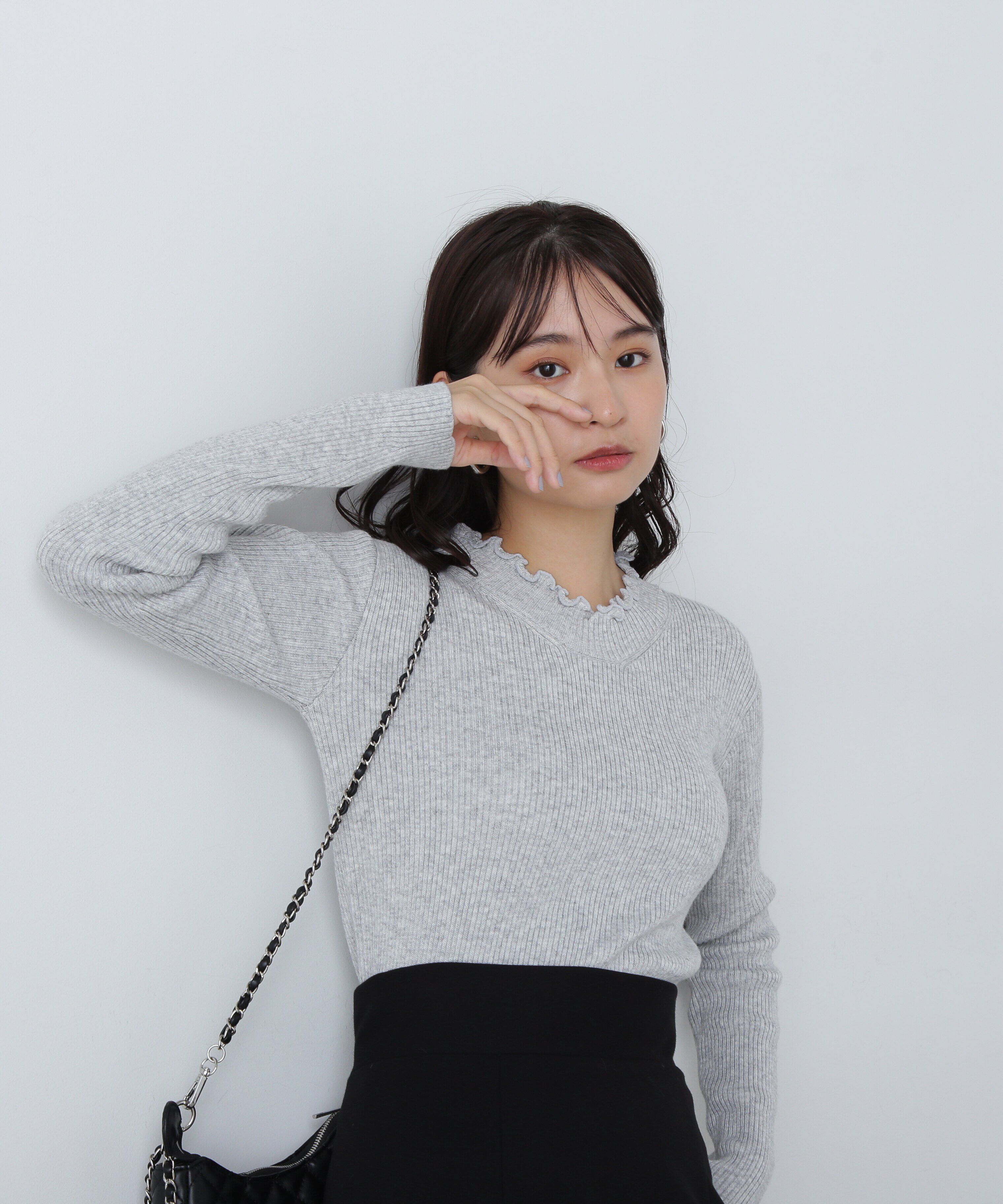  「メローネックリブニット」|ニット・セーター|