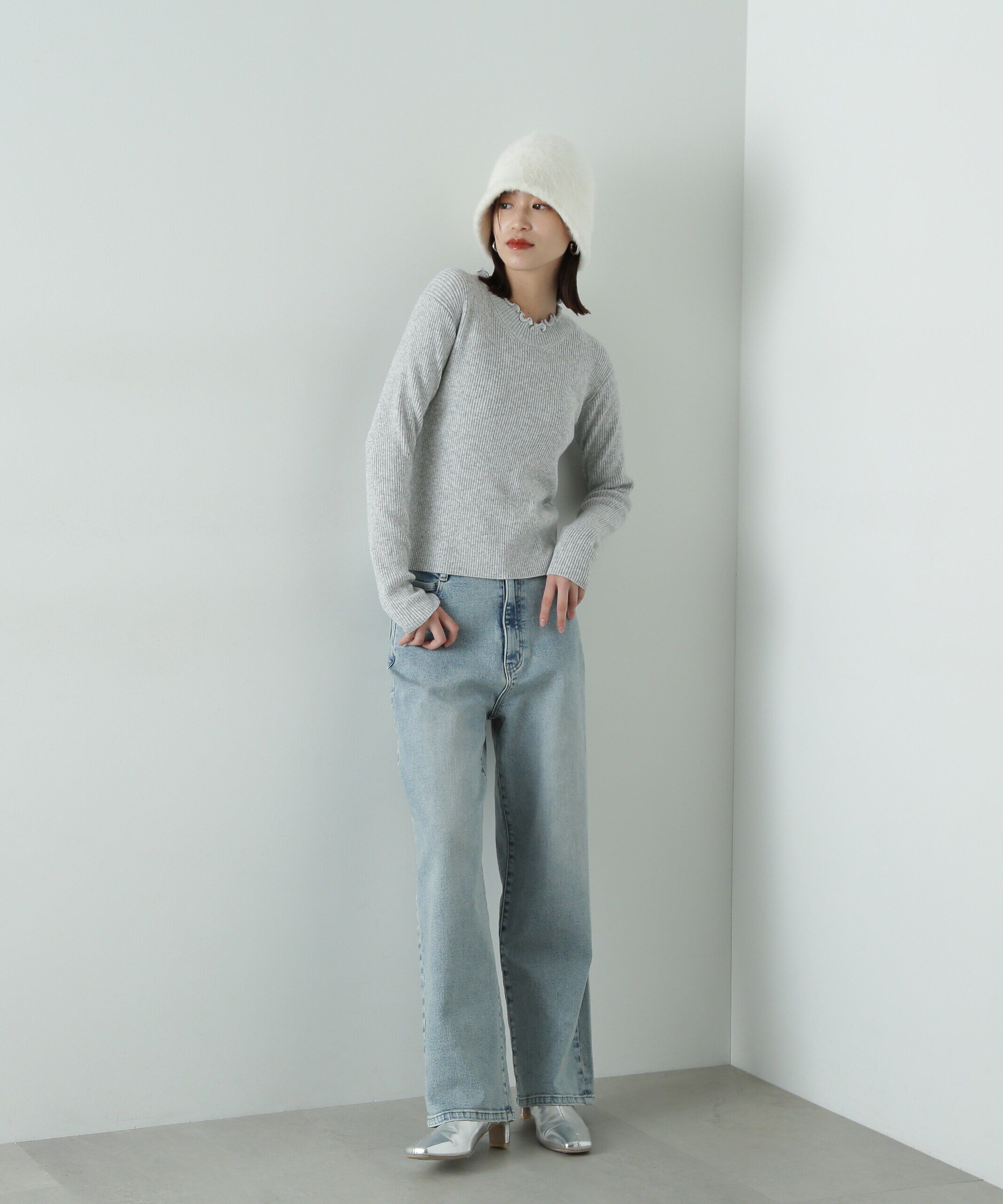  「メローネックリブニット」|ニット・セーター|