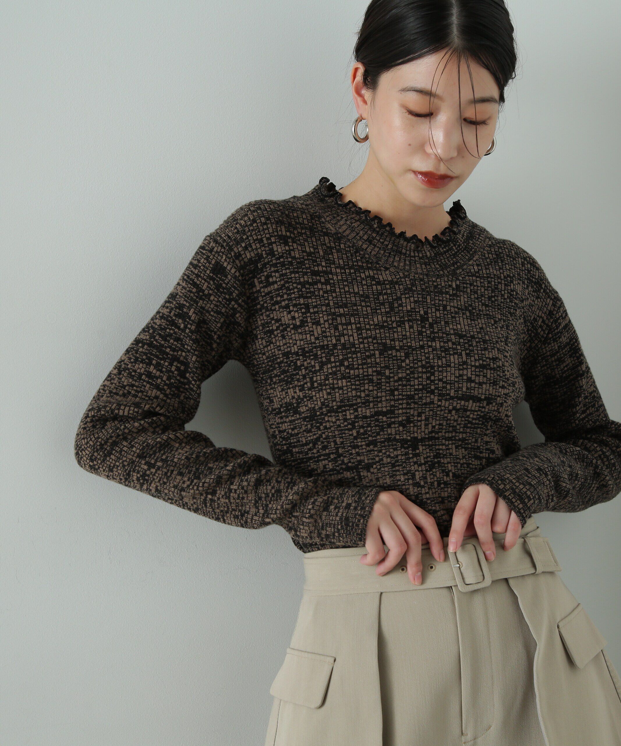  「メローネックリブニット」|ニット・セーター|