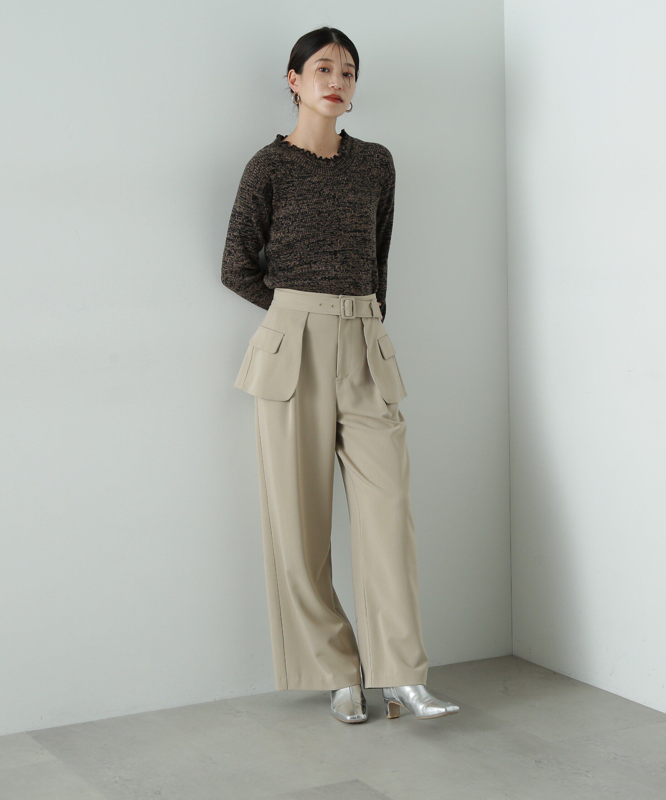  「メローネックリブニット」|ニット・セーター|