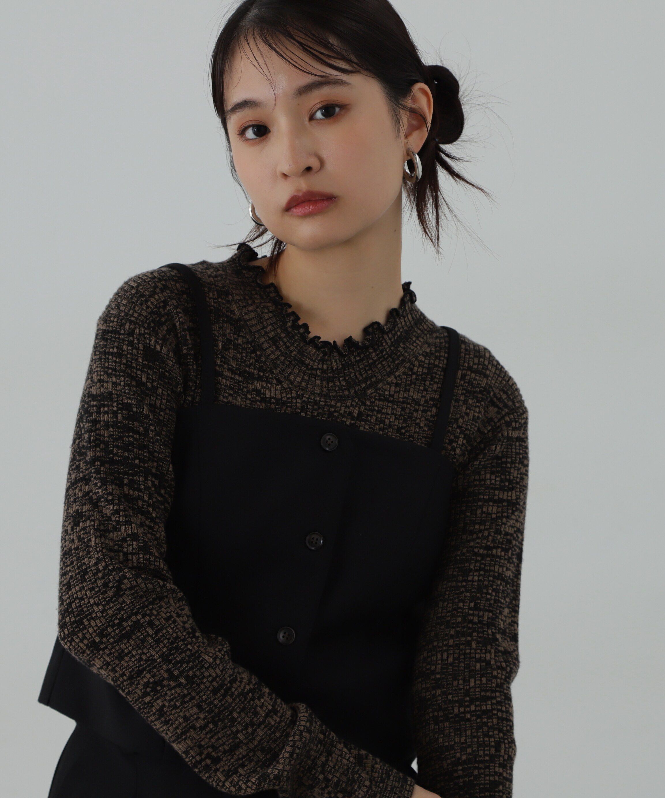  「メローネックリブニット」|ニット・セーター|