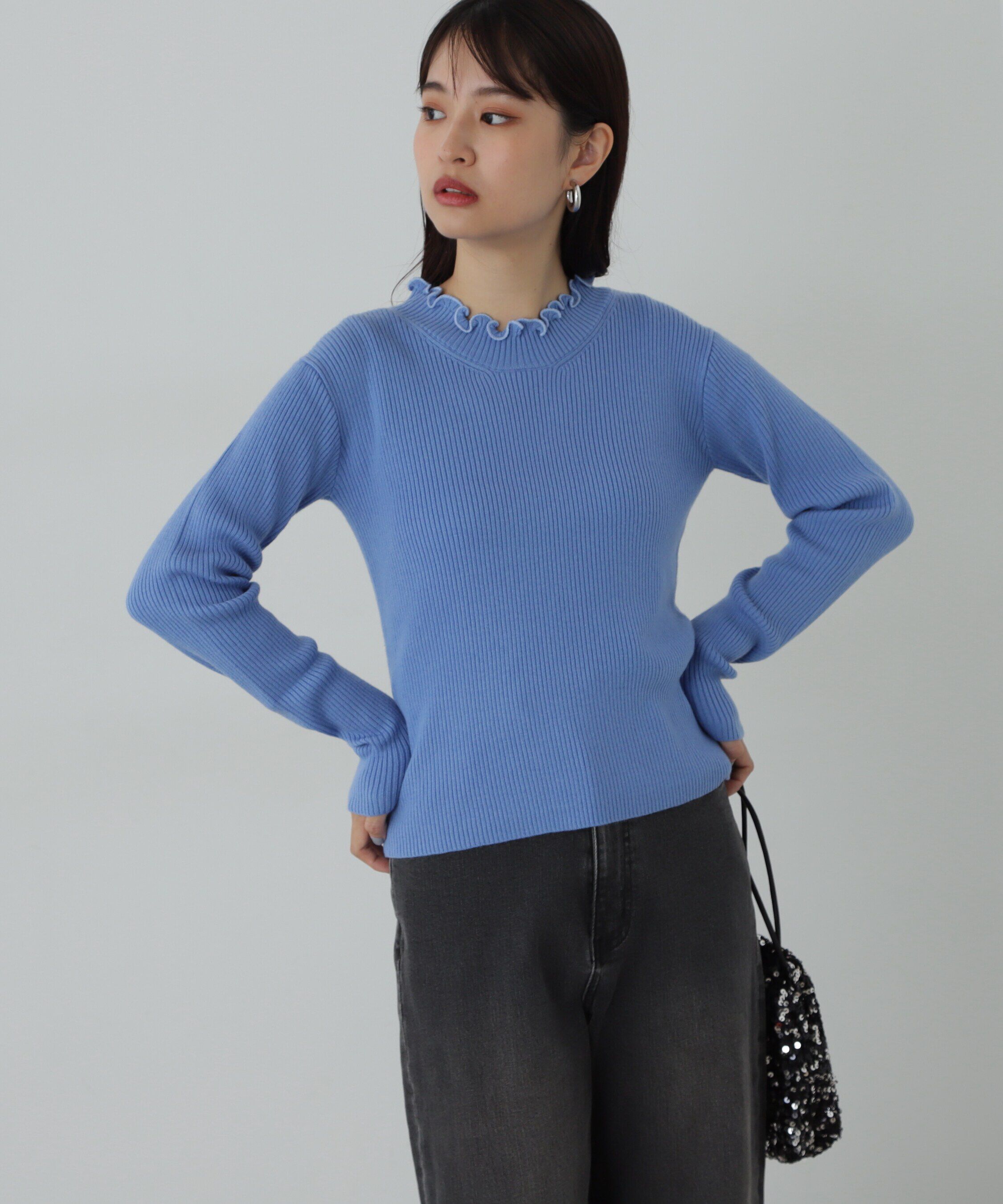  「メローネックリブニット」|ニット・セーター|