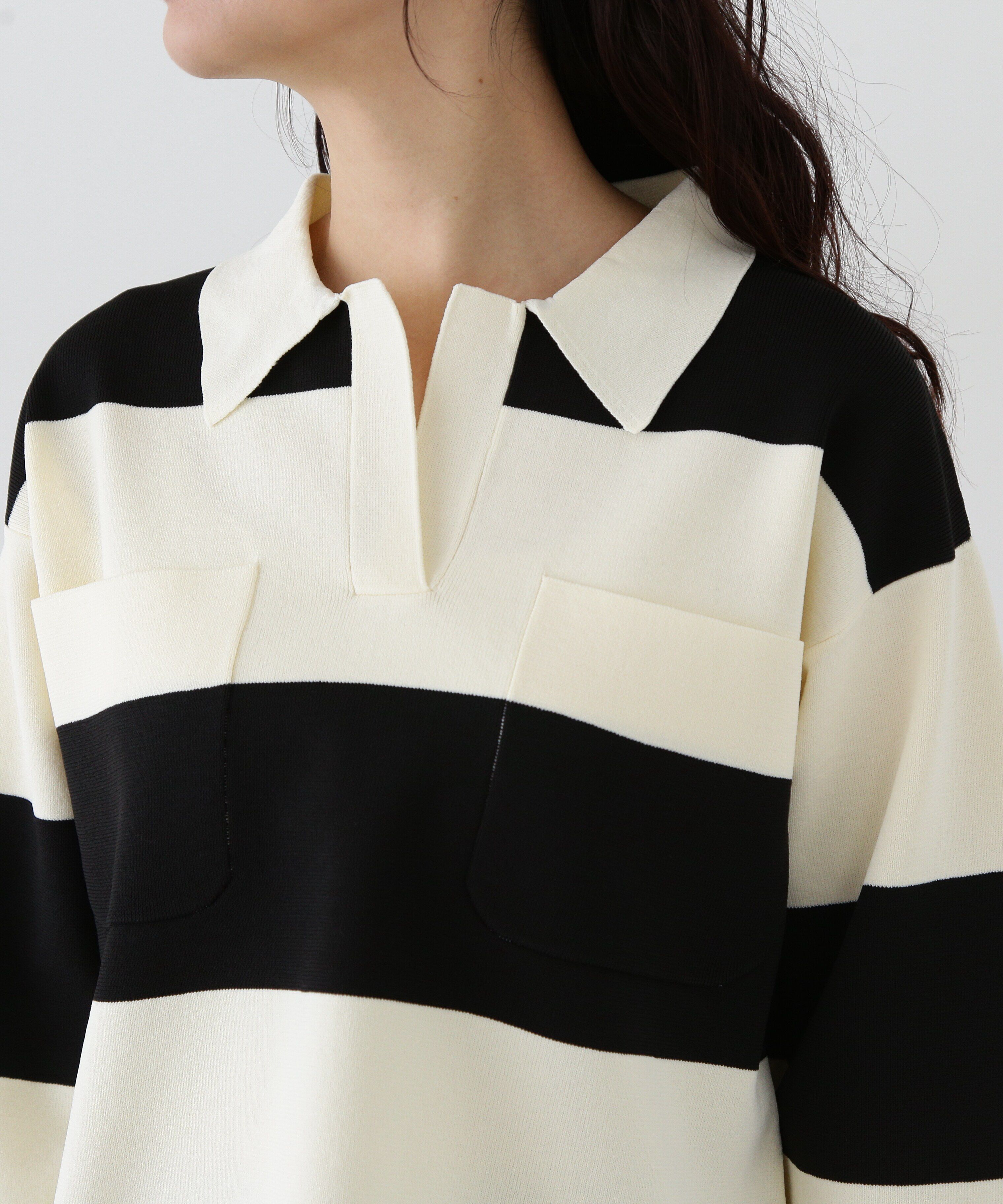  「ワイドボーダーニット」|ニット・セーター|