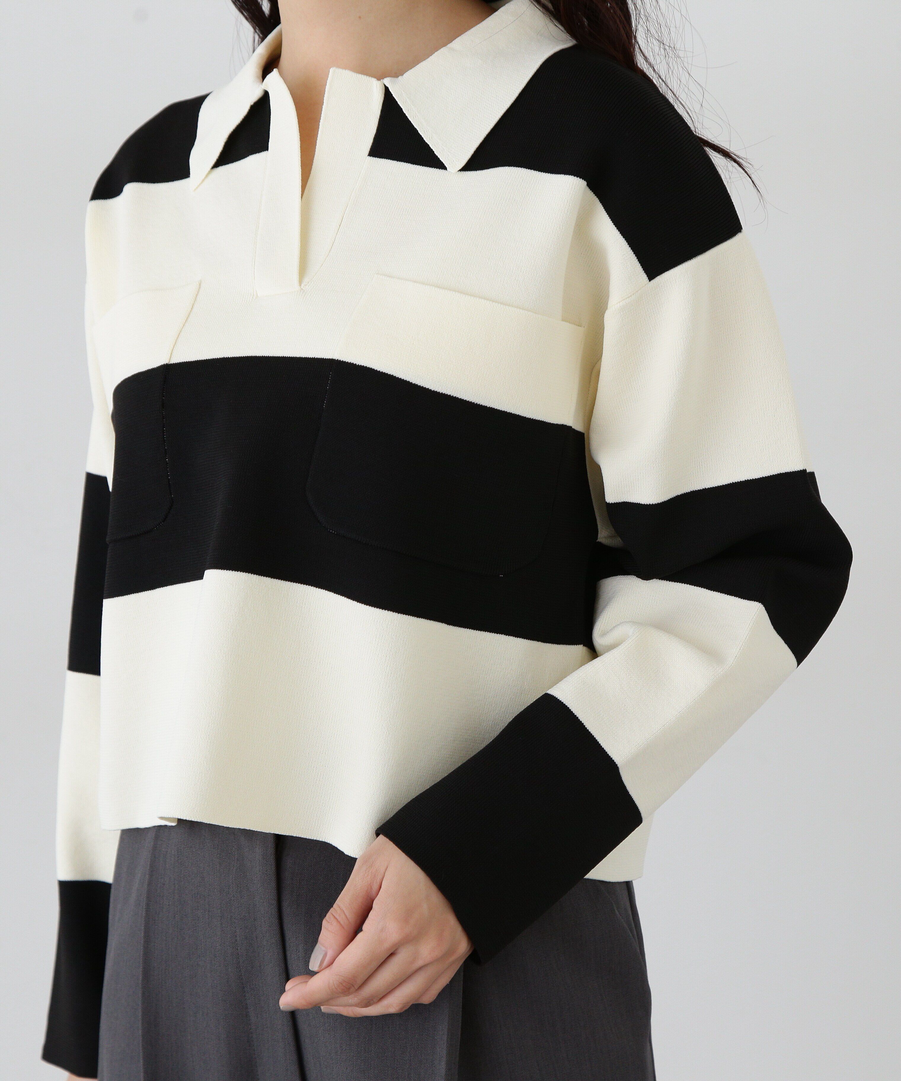  「ワイドボーダーニット」|ニット・セーター|