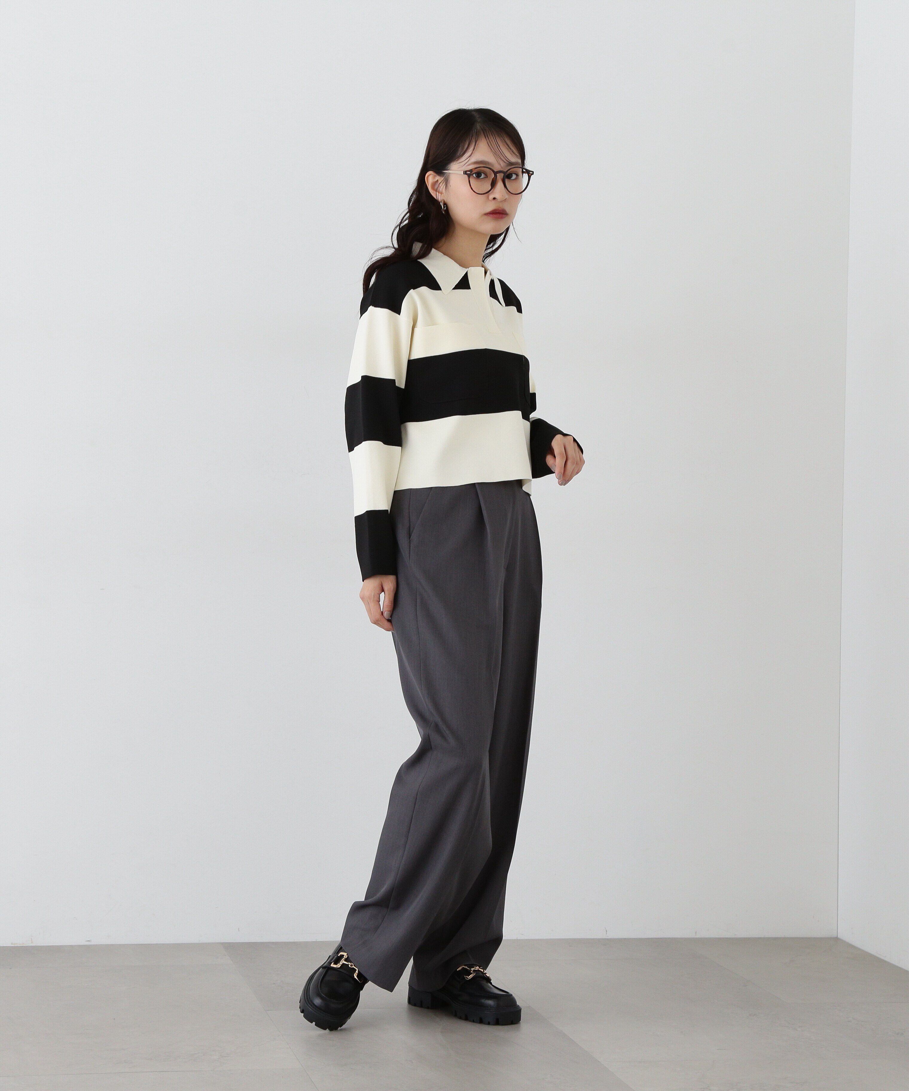  「ワイドボーダーニット」|ニット・セーター|