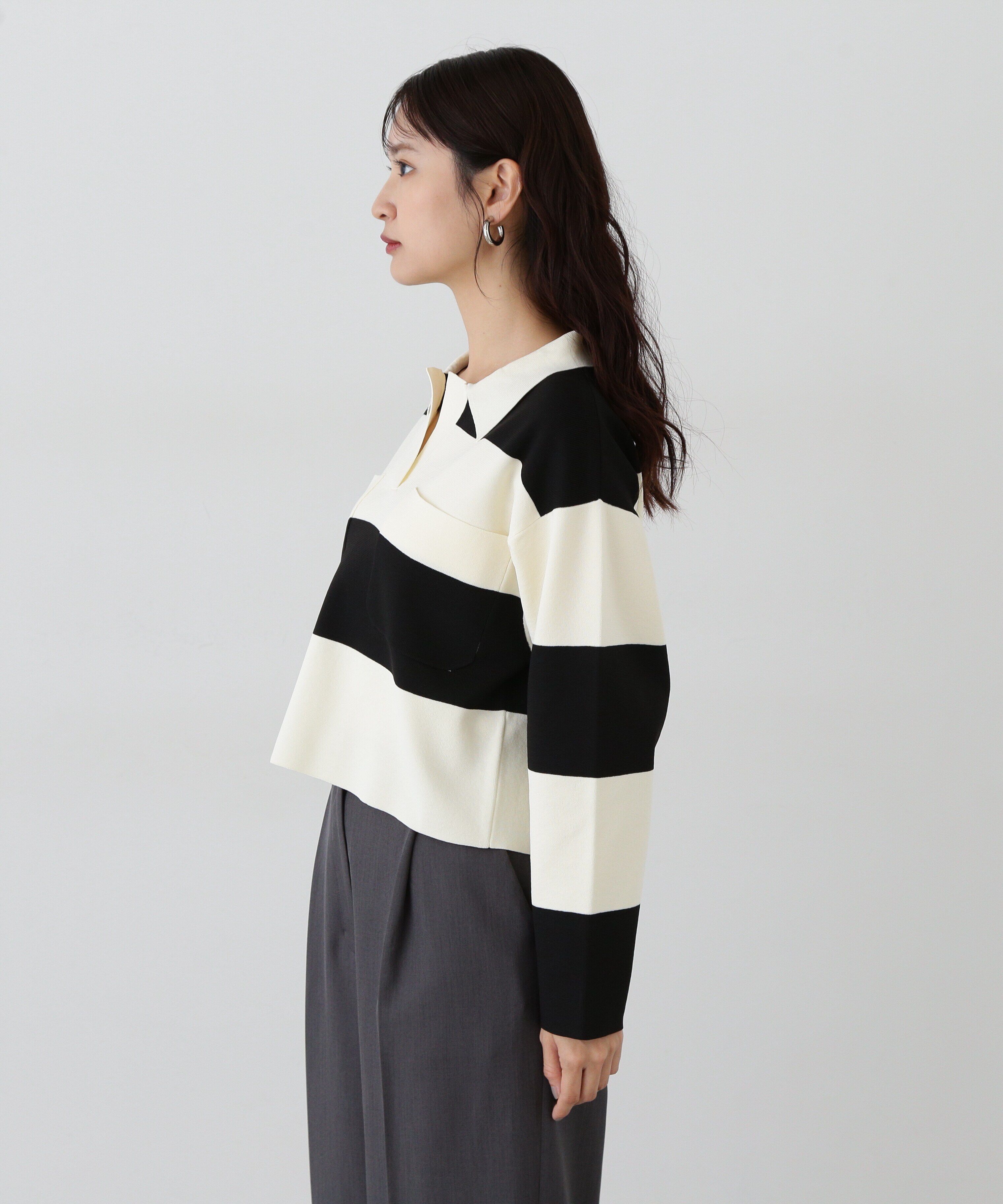  「ワイドボーダーニット」|ニット・セーター|