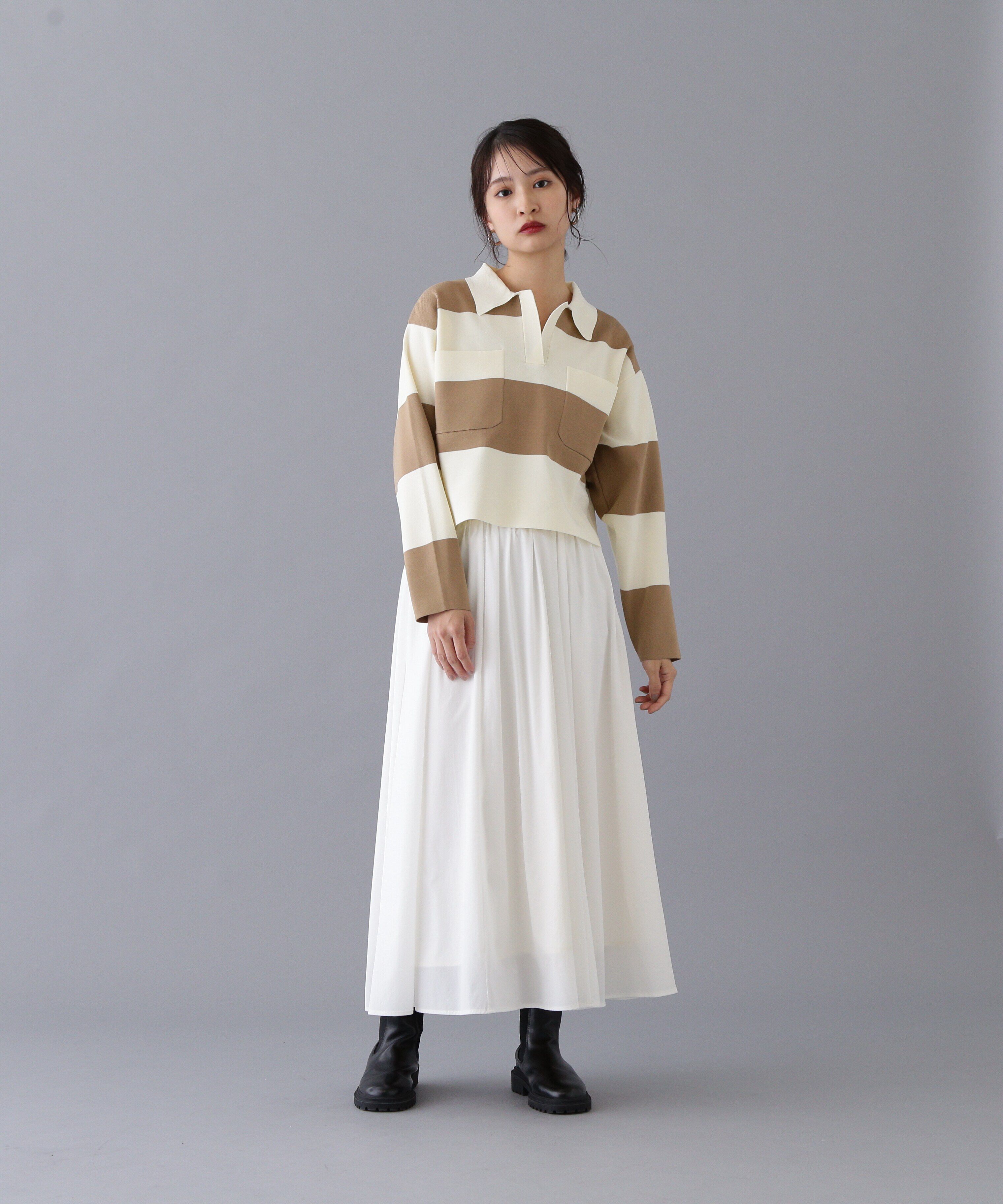  「ワイドボーダーニット」|ニット・セーター|