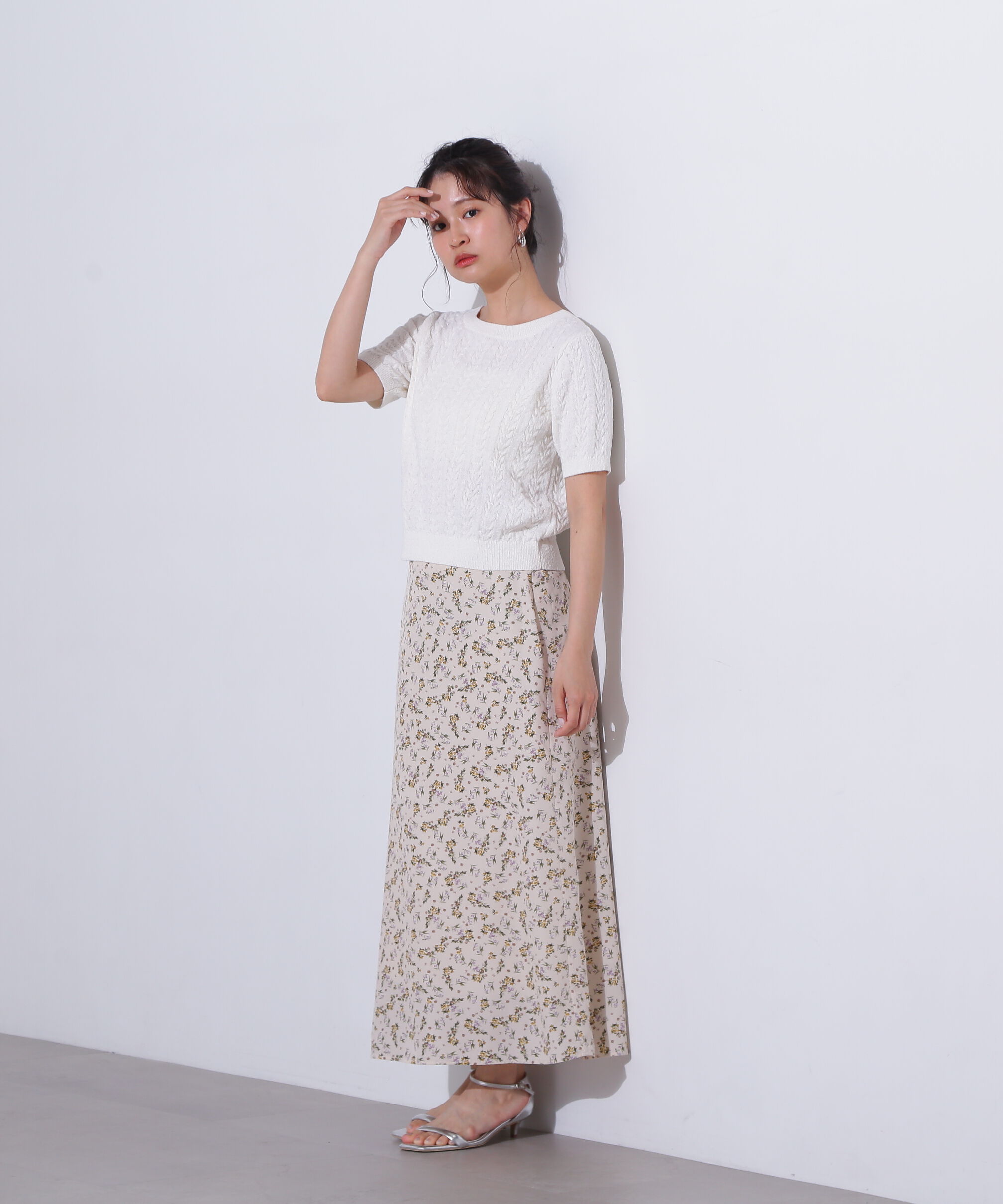  「小花柄スカート」|スカート|