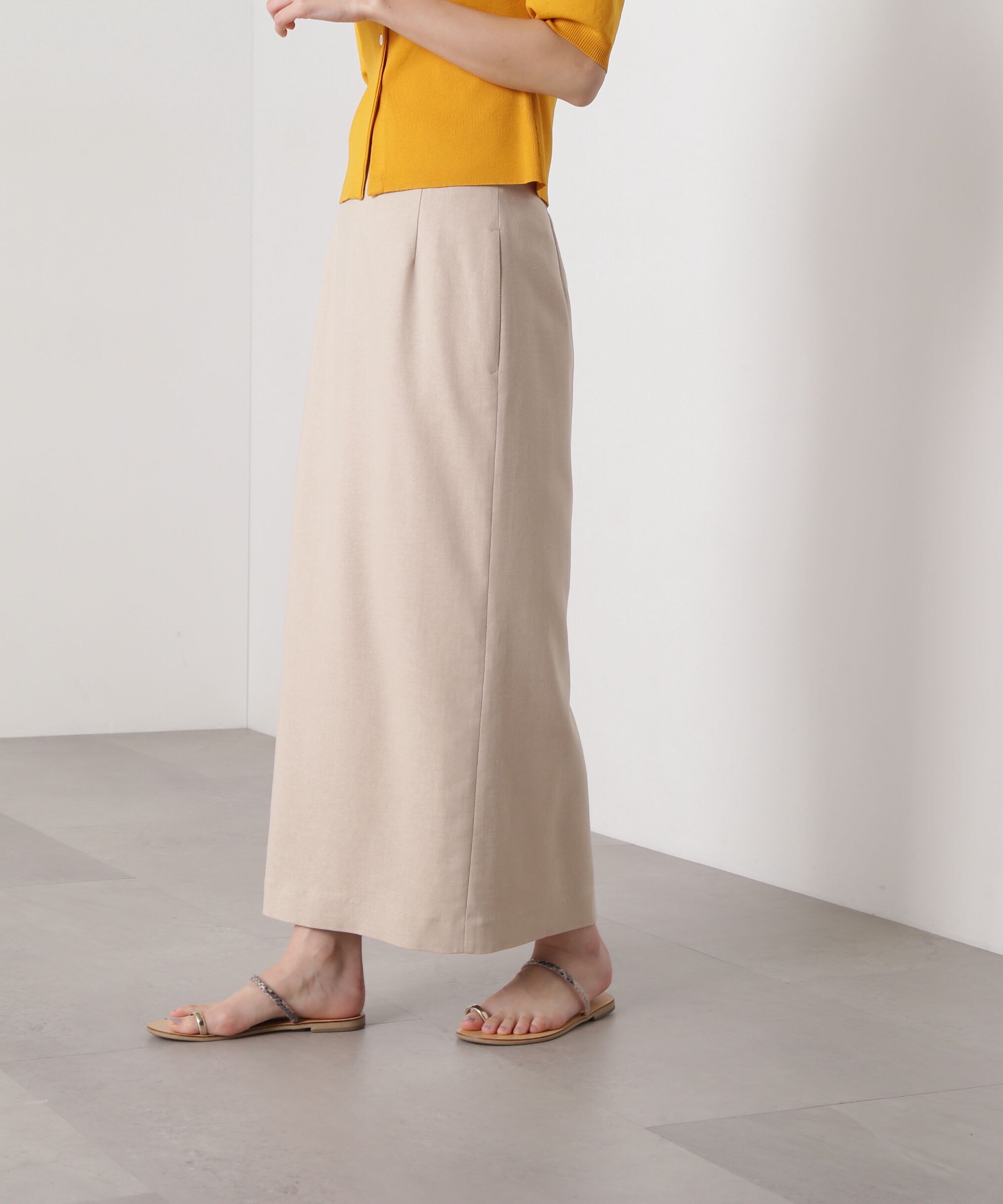  「麻混タイトスカート」|スカート|