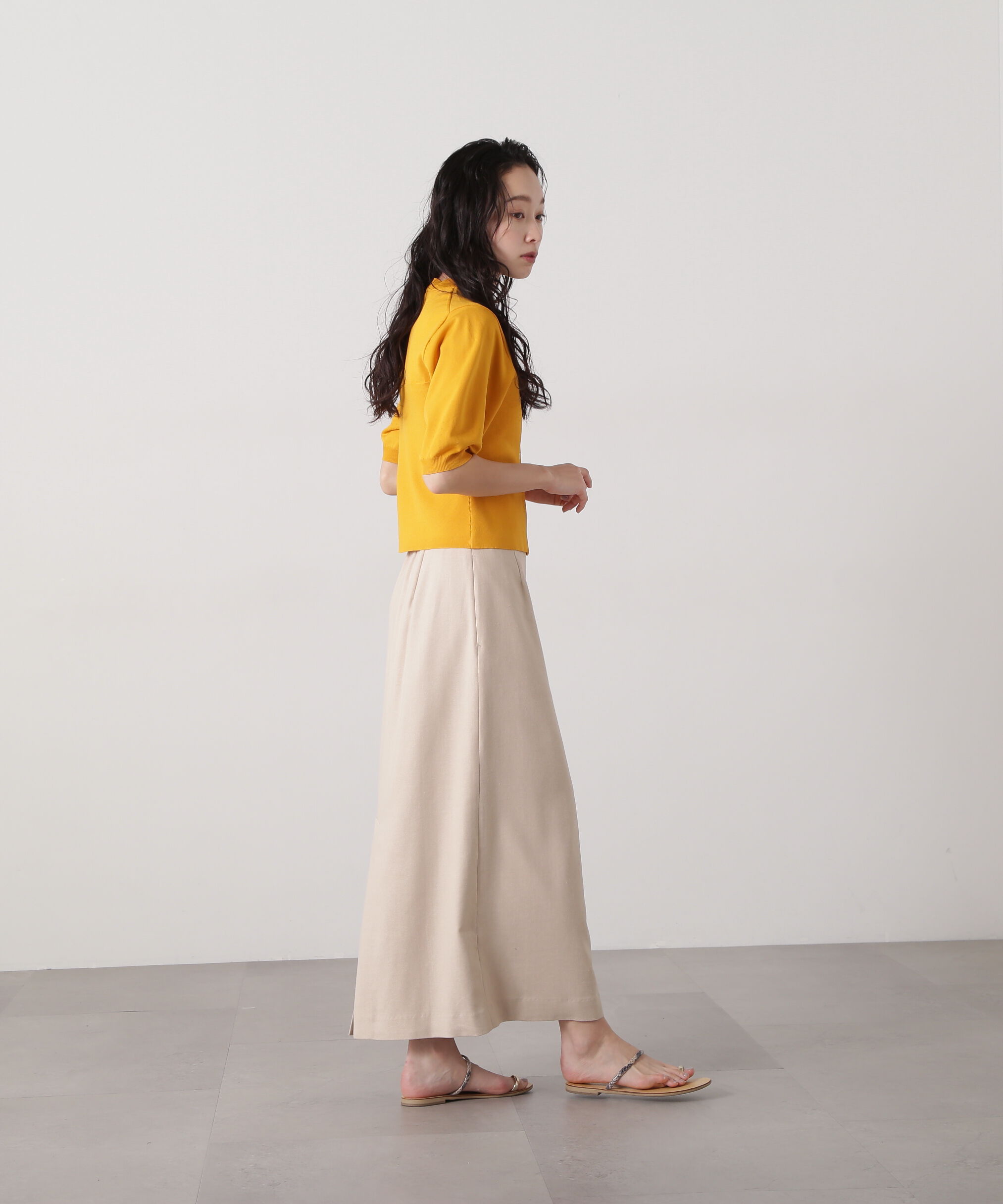  「麻混タイトスカート」|スカート|