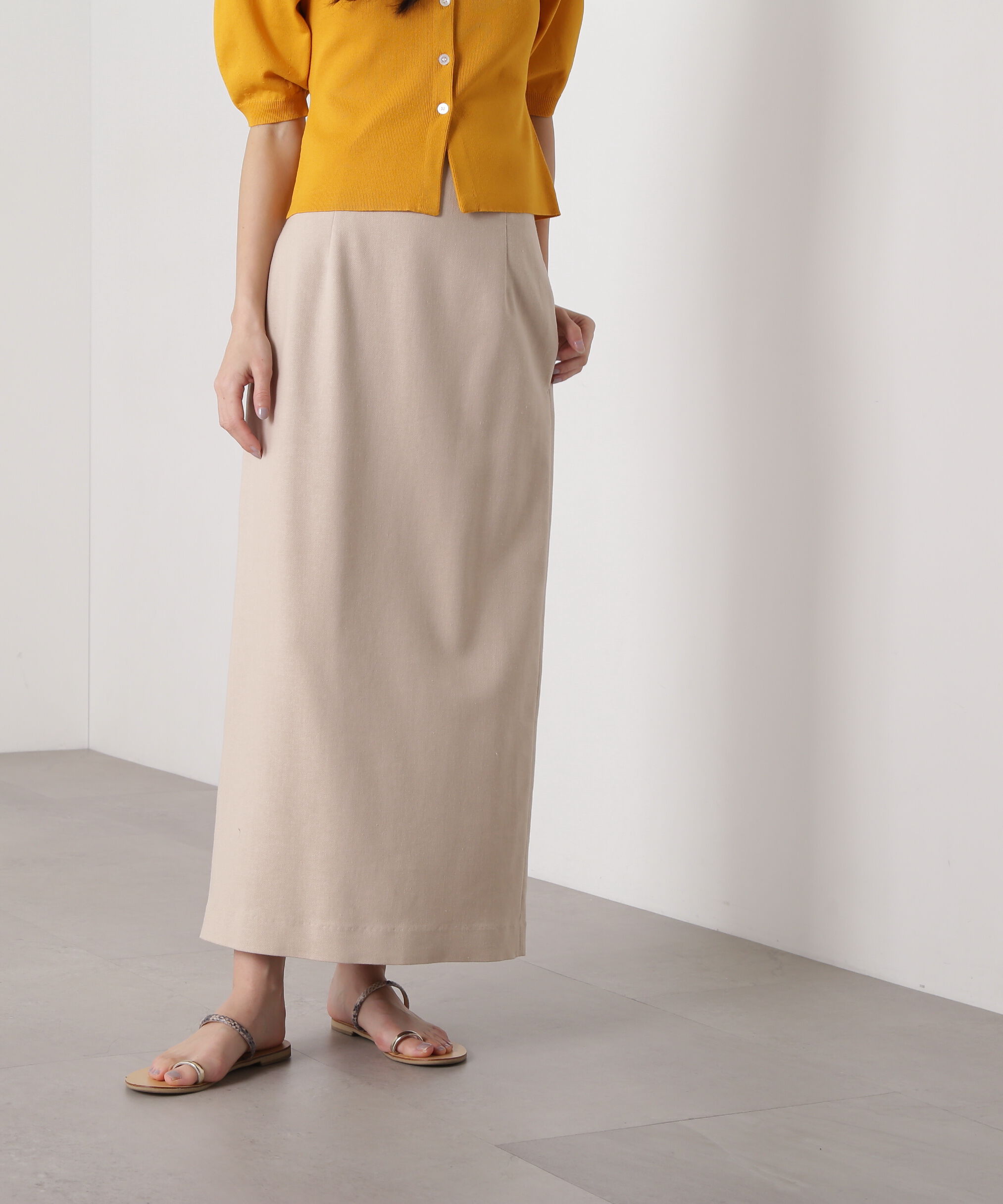  「麻混タイトスカート」|スカート|