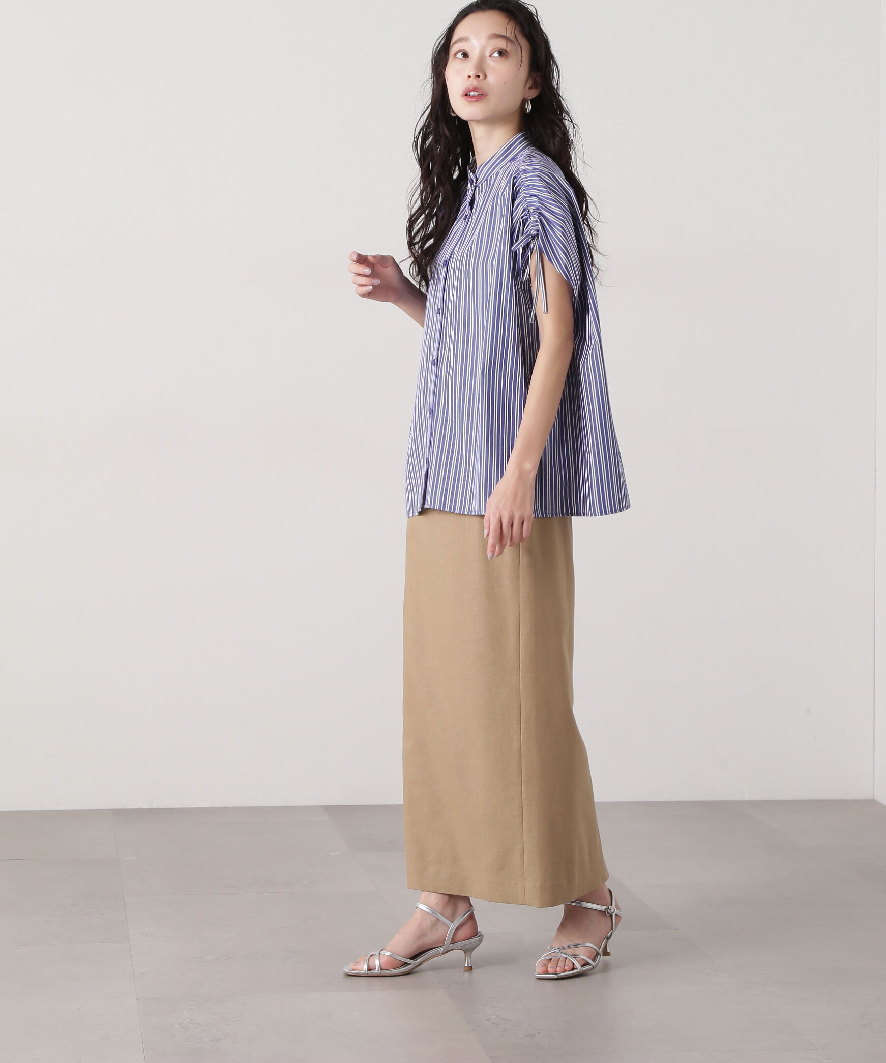  「麻混タイトスカート」|スカート|