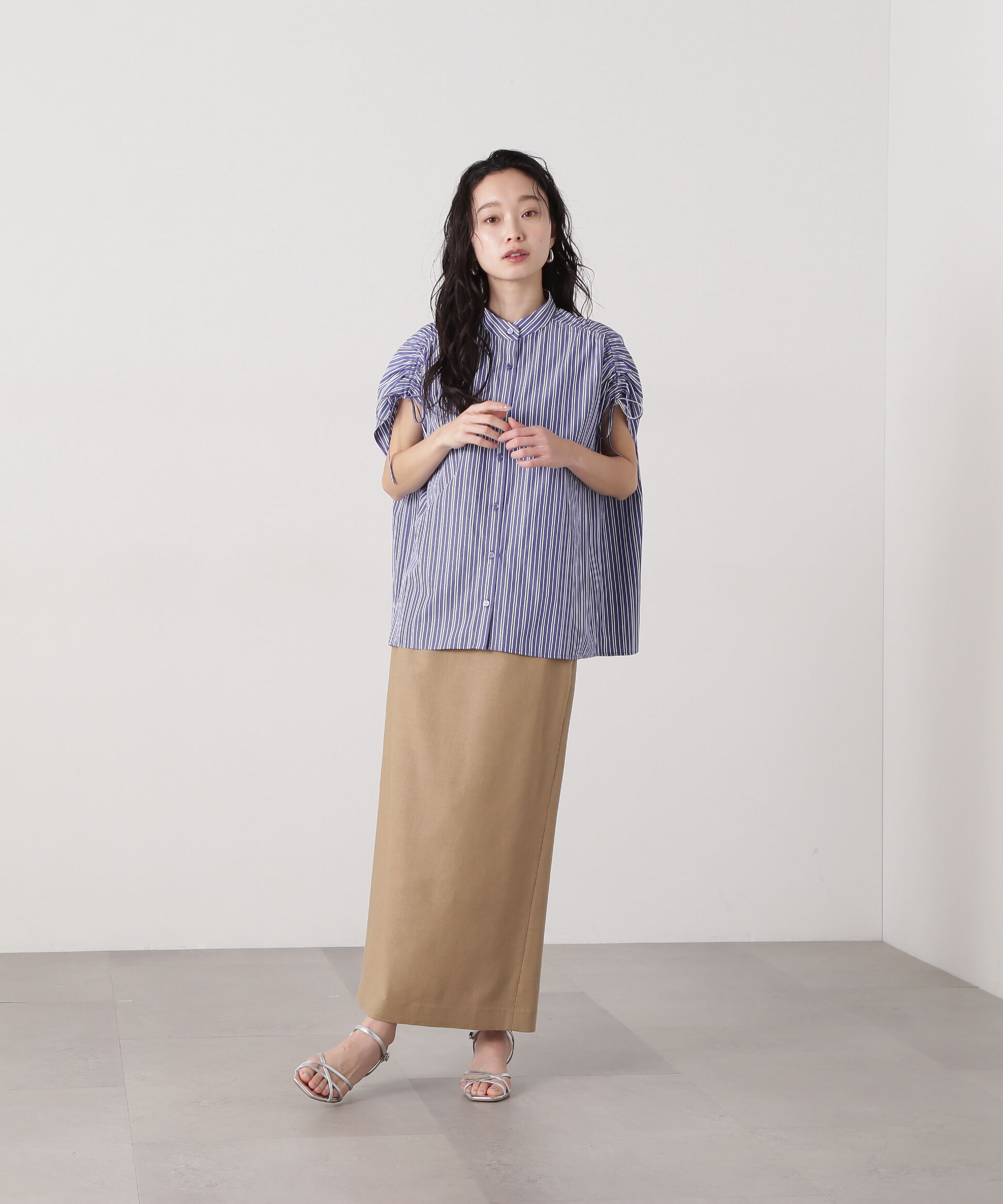  「麻混タイトスカート」|スカート|