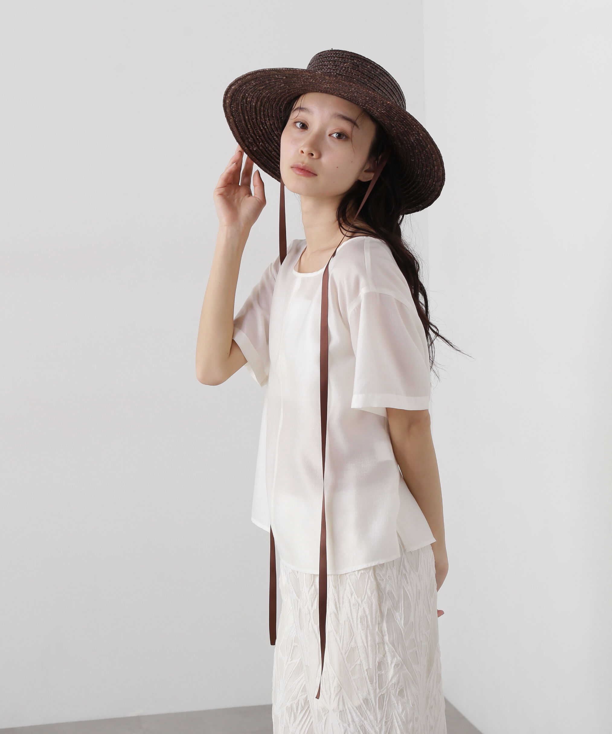  「バックオープンTブラウス」|シャツ・ブラウス|