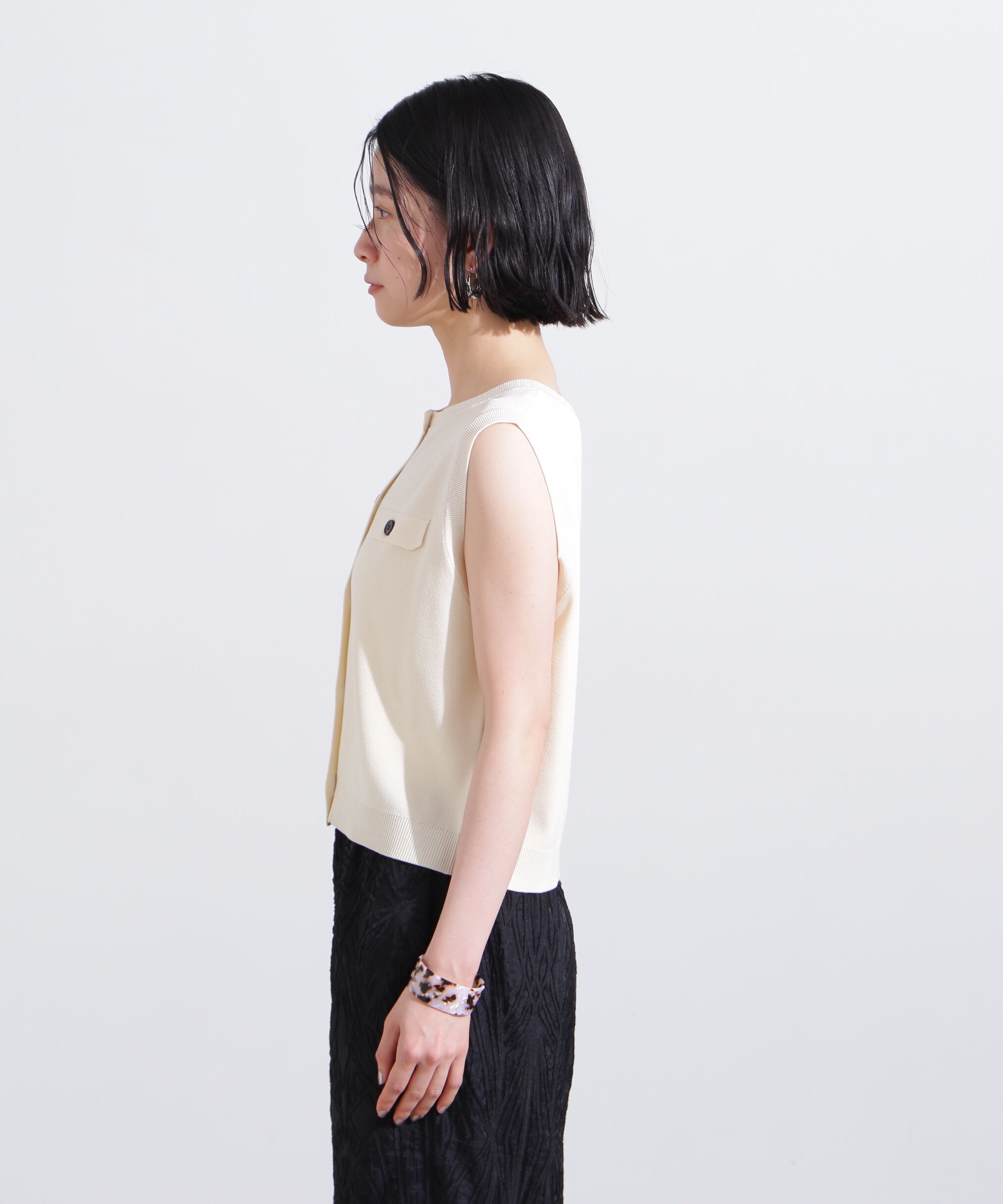  「総針コンパクトニットジレ」|ニット・セーター|