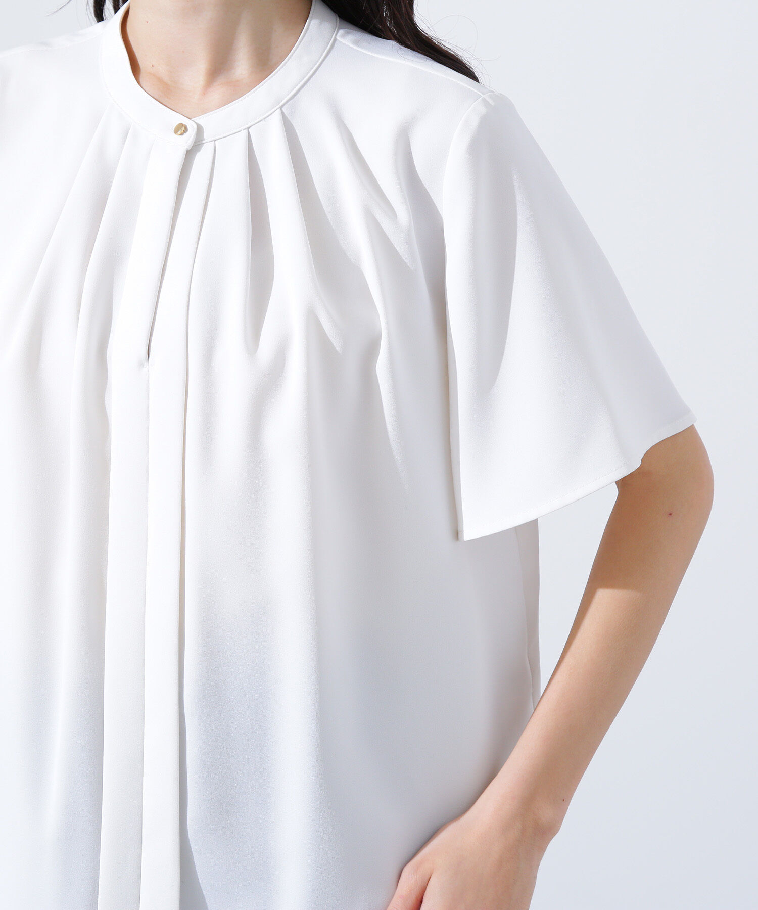  「フロントタックフレアスリーブブラウス」|シャツ・ブラウス|