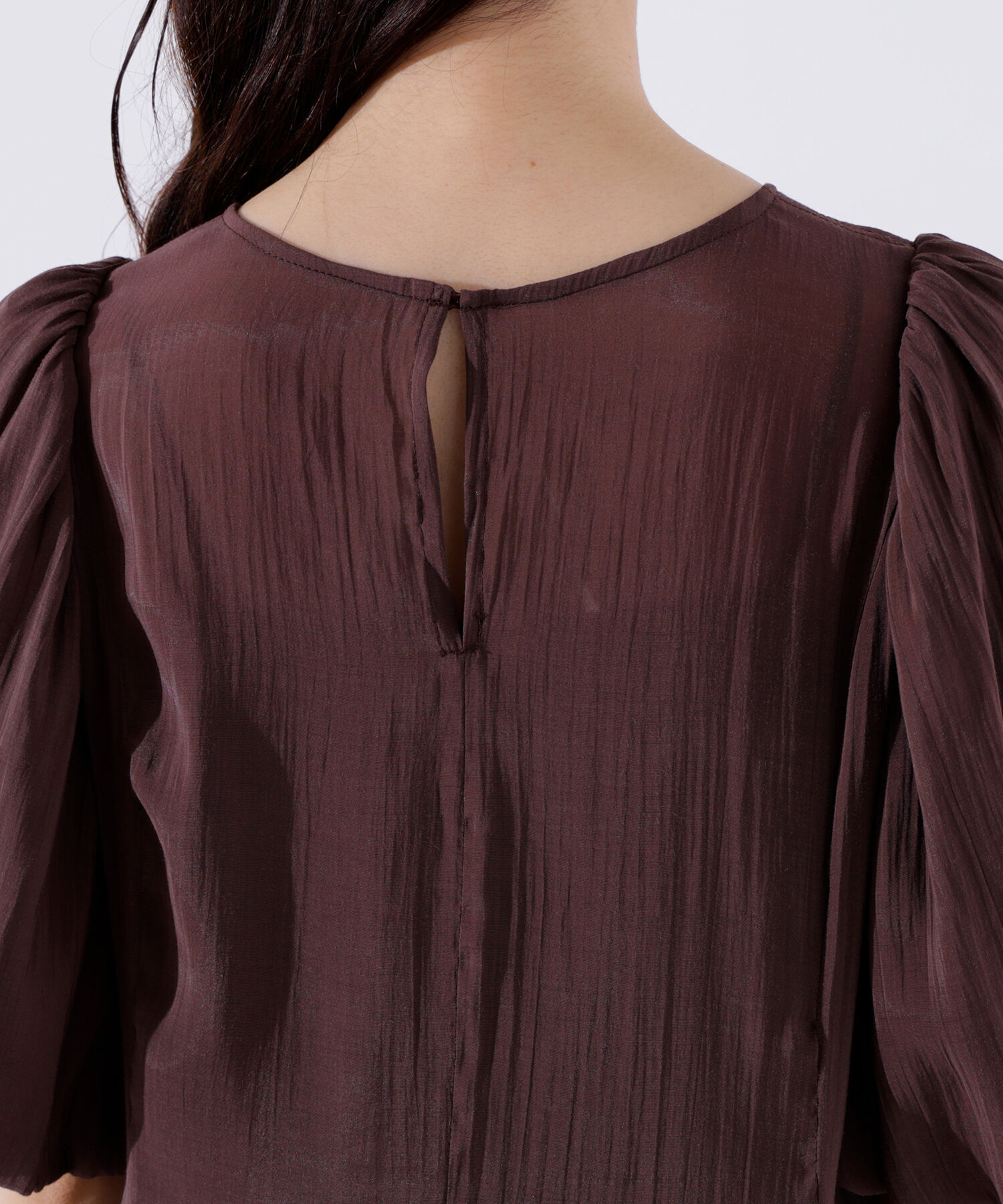  「シアーパフスリーブワンピース」|ワンピース|