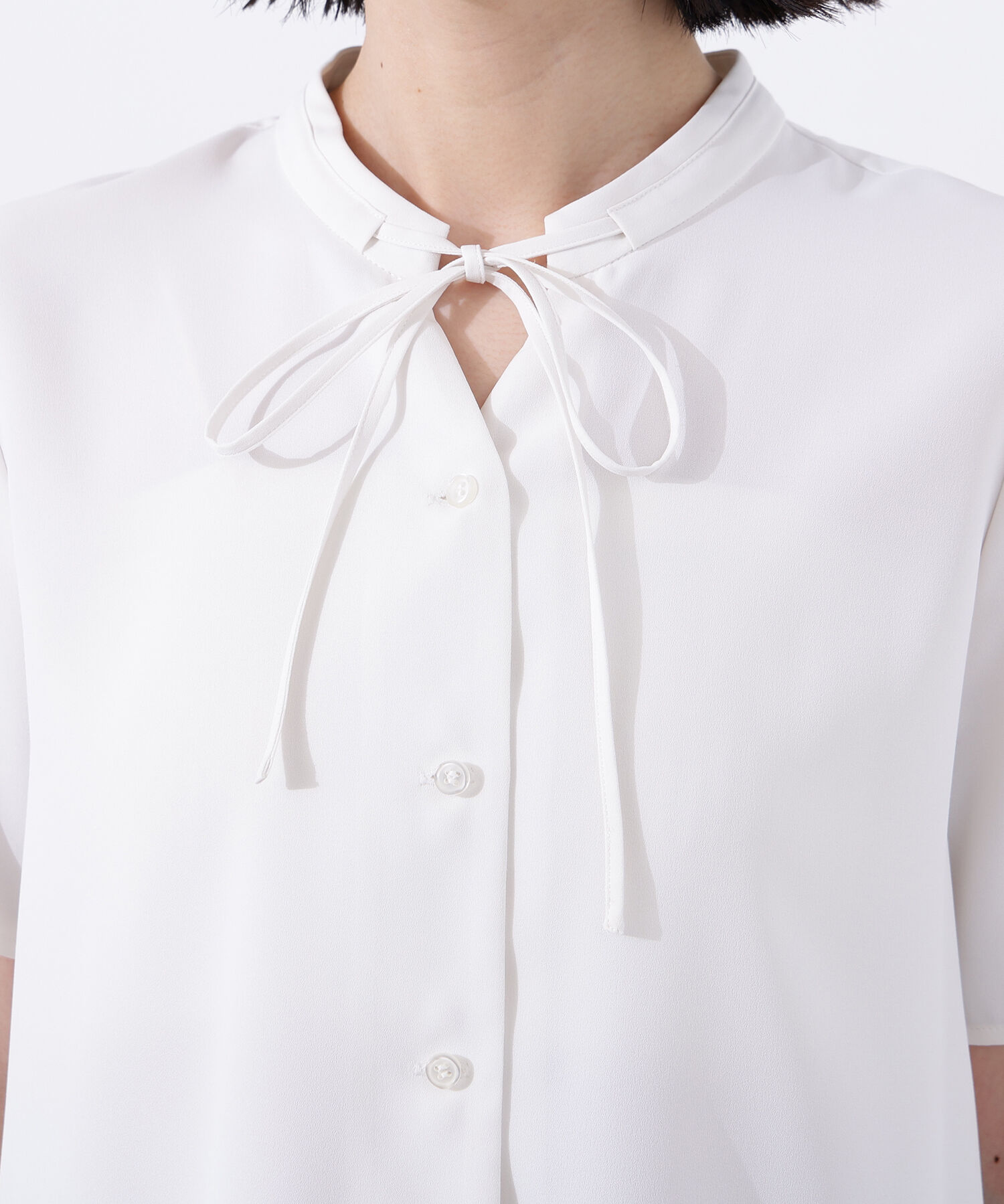  「ナローリボンタイブラウス」|シャツ・ブラウス|