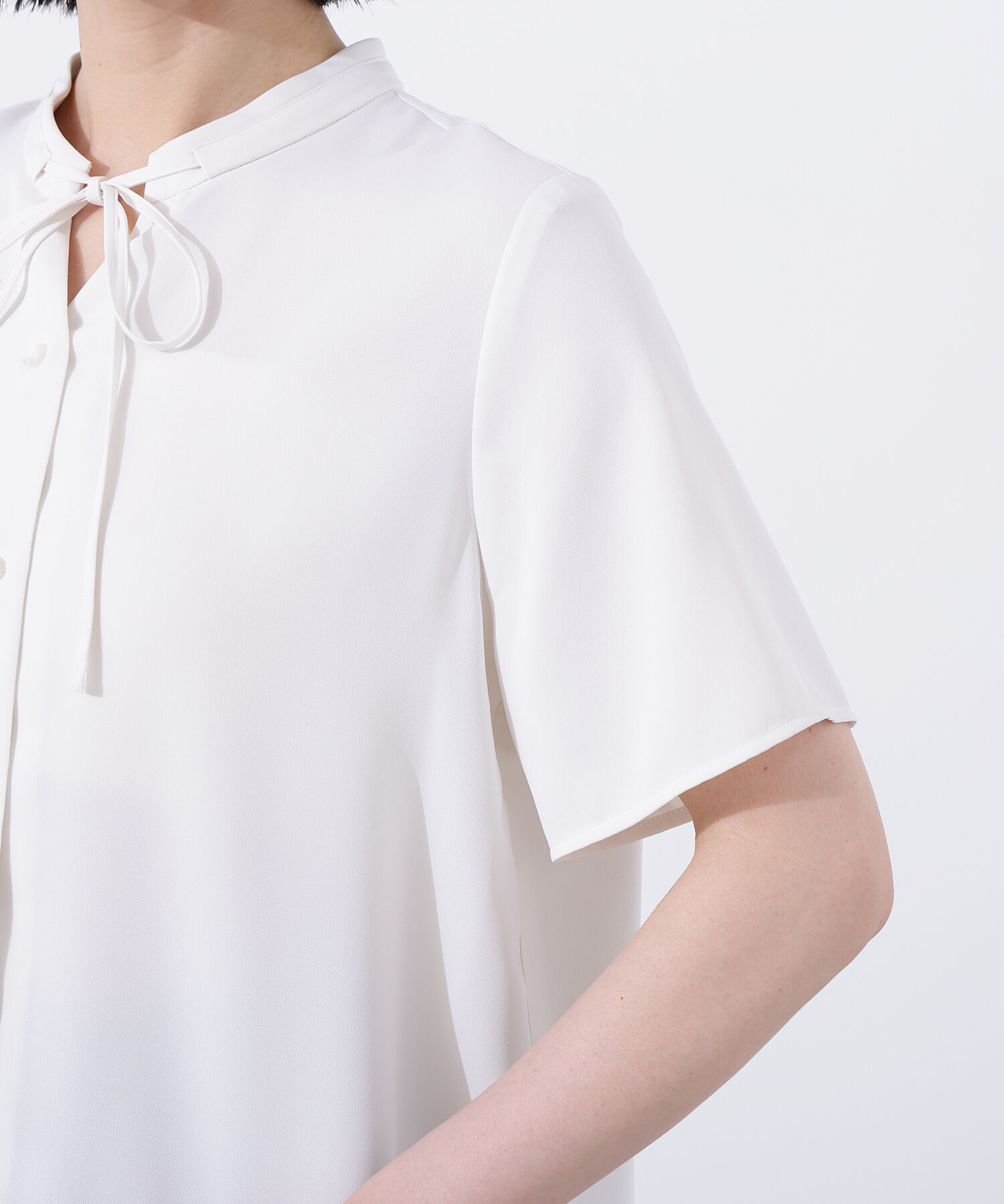  「ナローリボンタイブラウス」|シャツ・ブラウス|