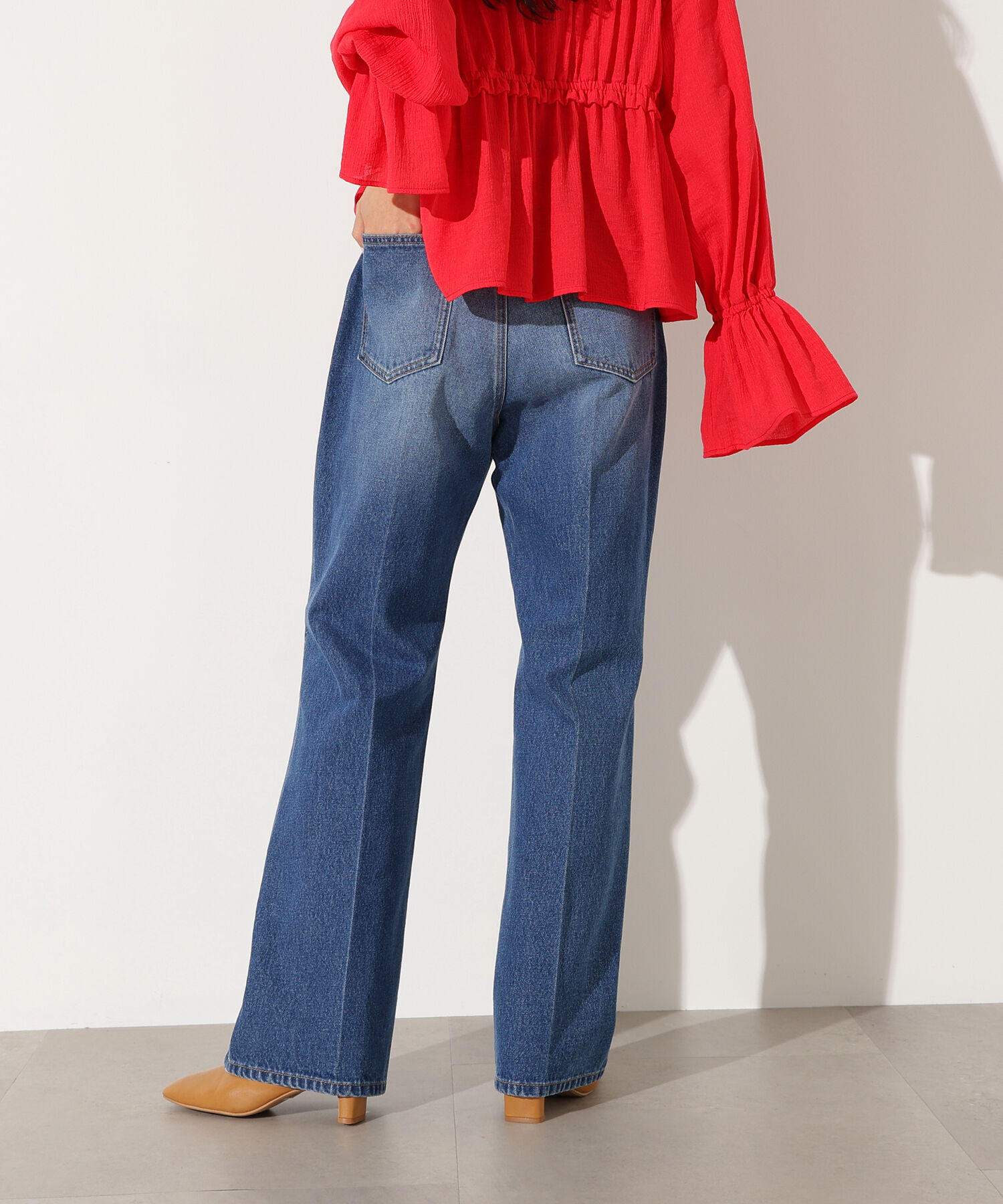  「センタープレスフレアデニムパンツ」|その他|