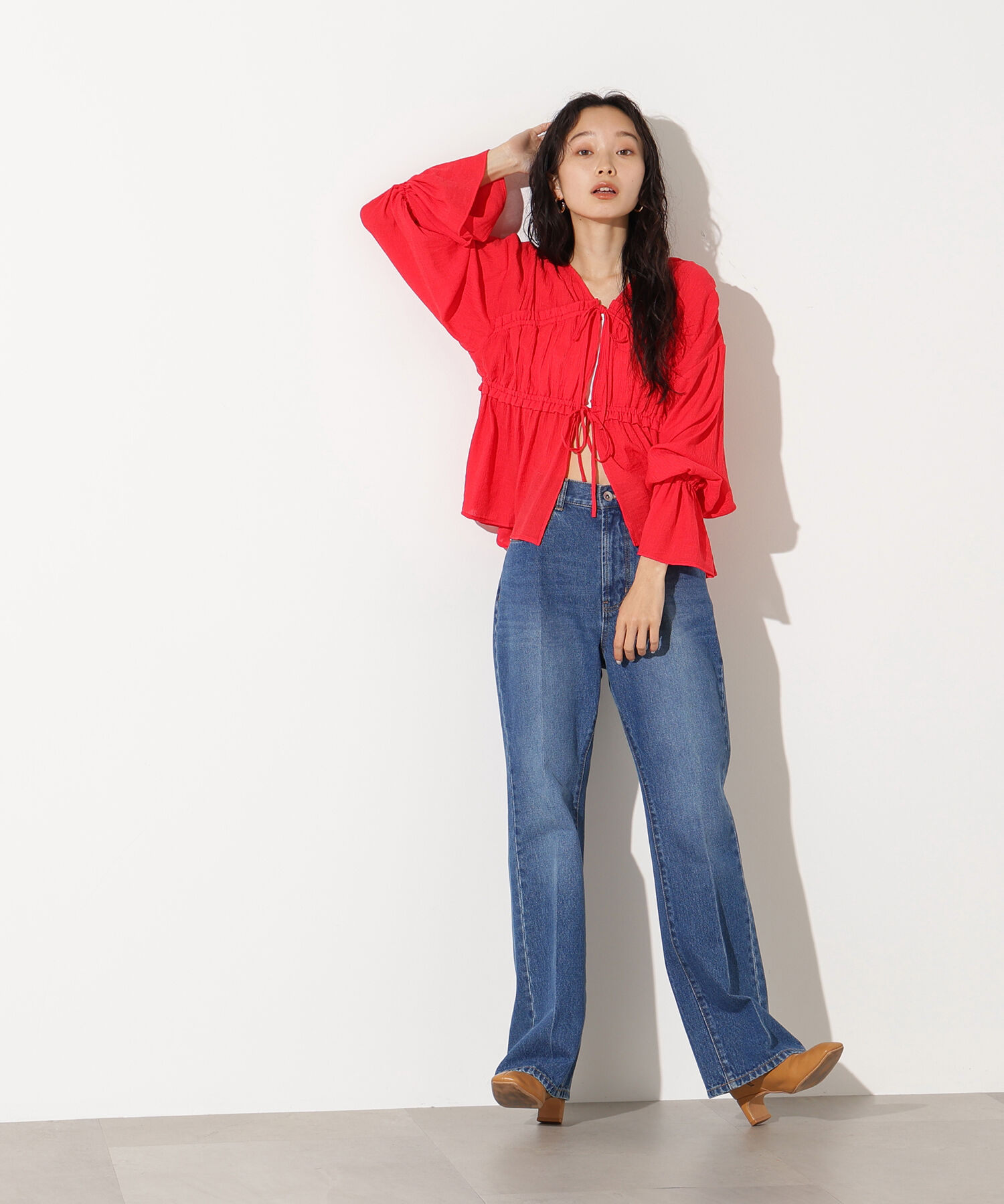  「センタープレスフレアデニムパンツ」|その他|