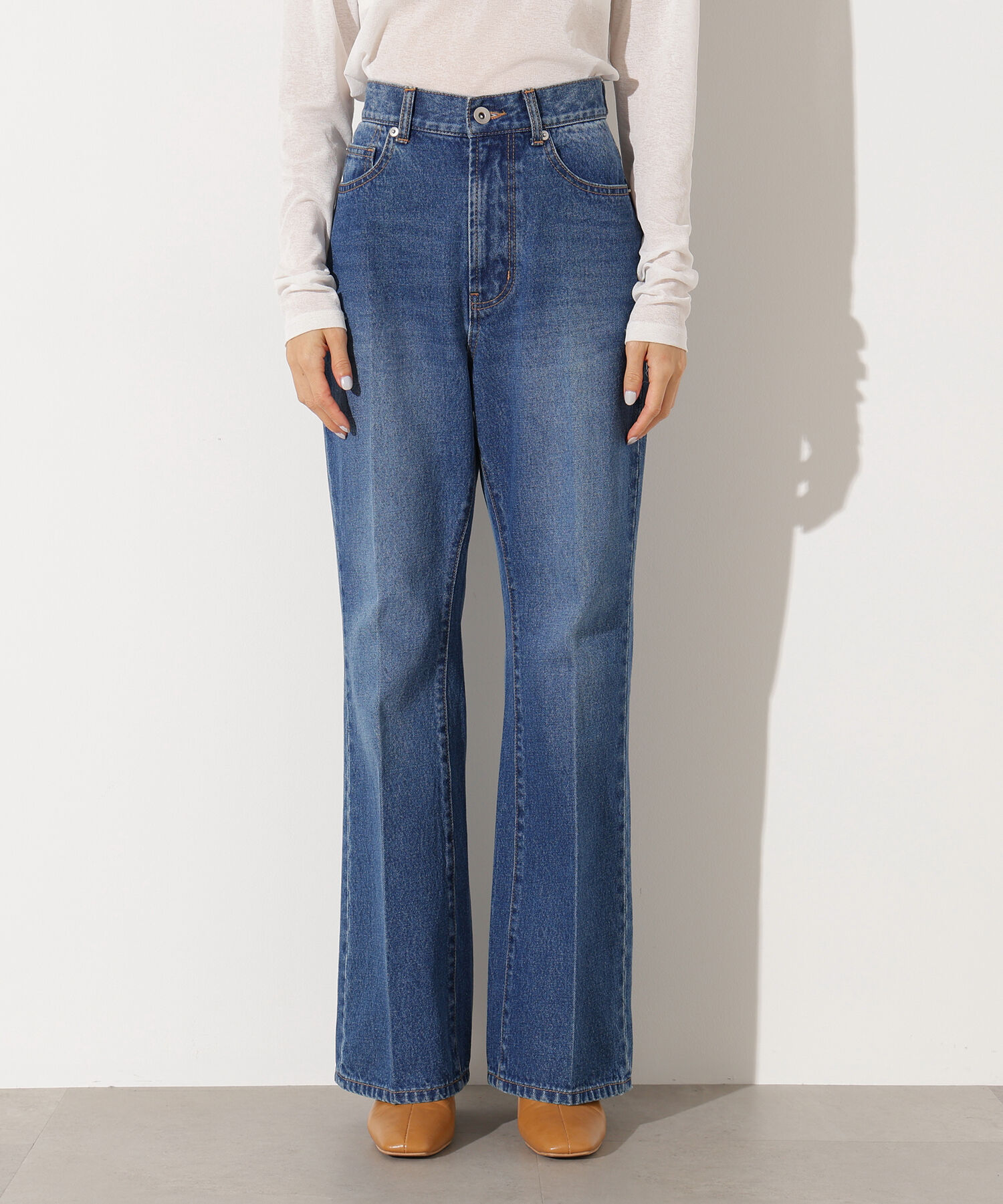  「センタープレスフレアデニムパンツ」|その他|