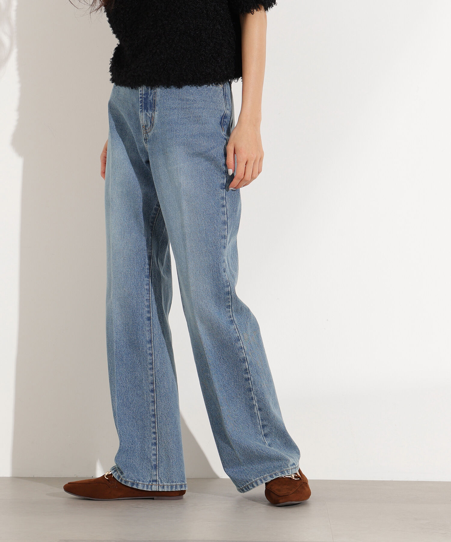  「センタープレスフレアデニムパンツ」|その他|