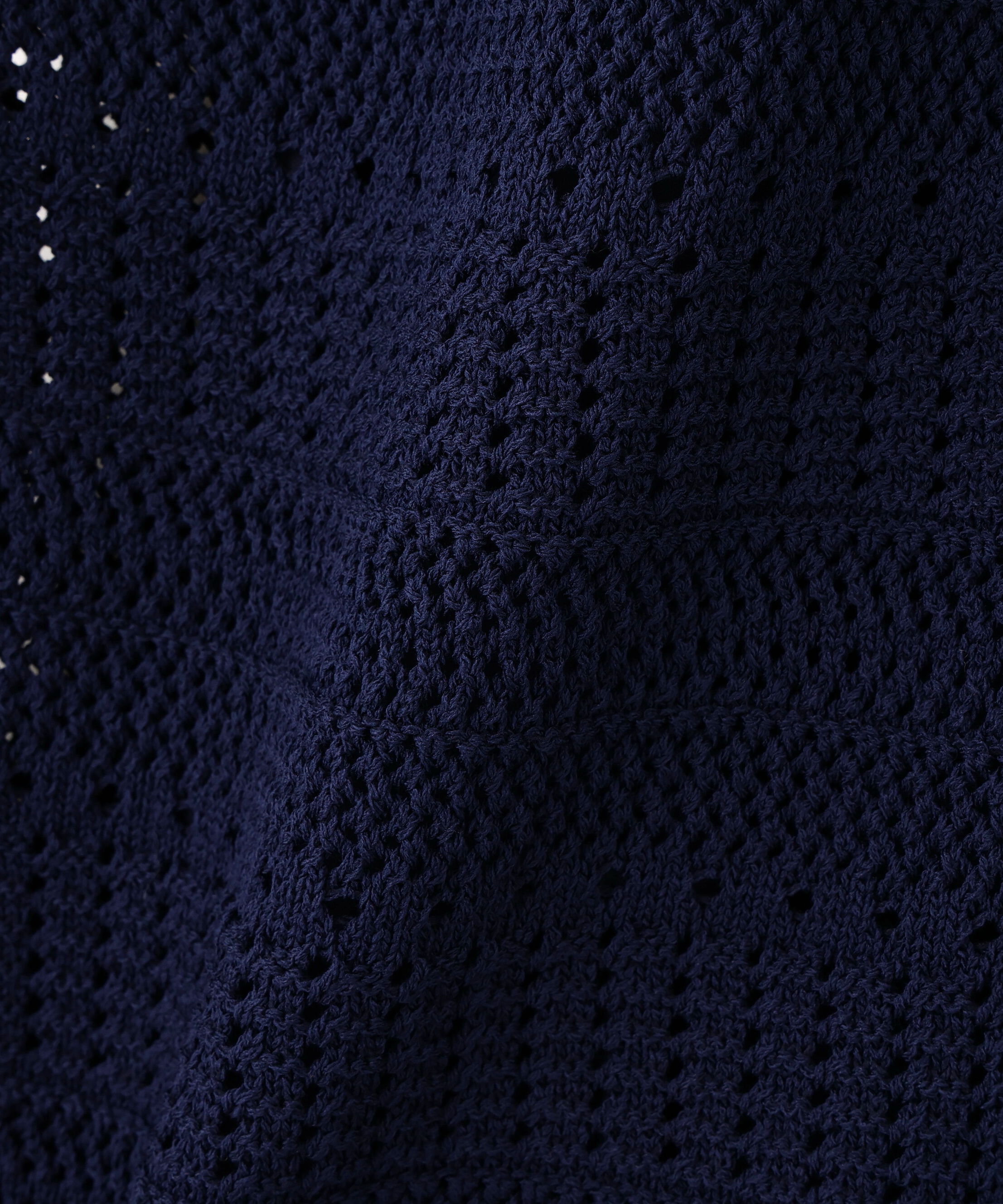  「透かし編みポロニットワンピース」|スカート|