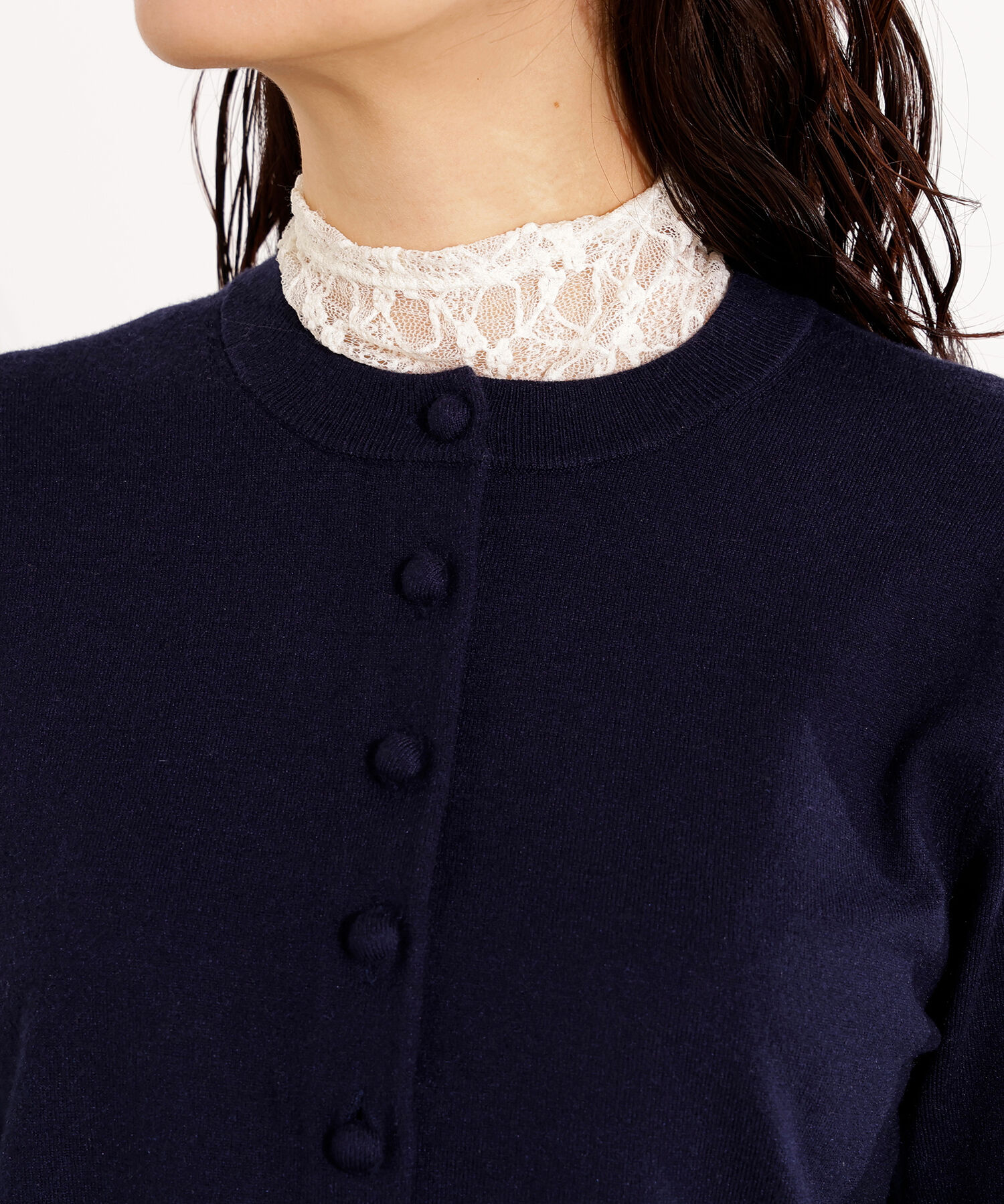  「シアーカフスコンパクトカーデ」|ニット・セーター|