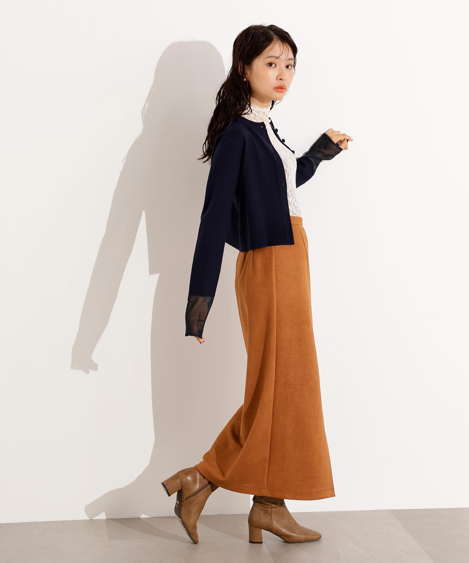  「シアーカフスコンパクトカーデ」|ニット・セーター|