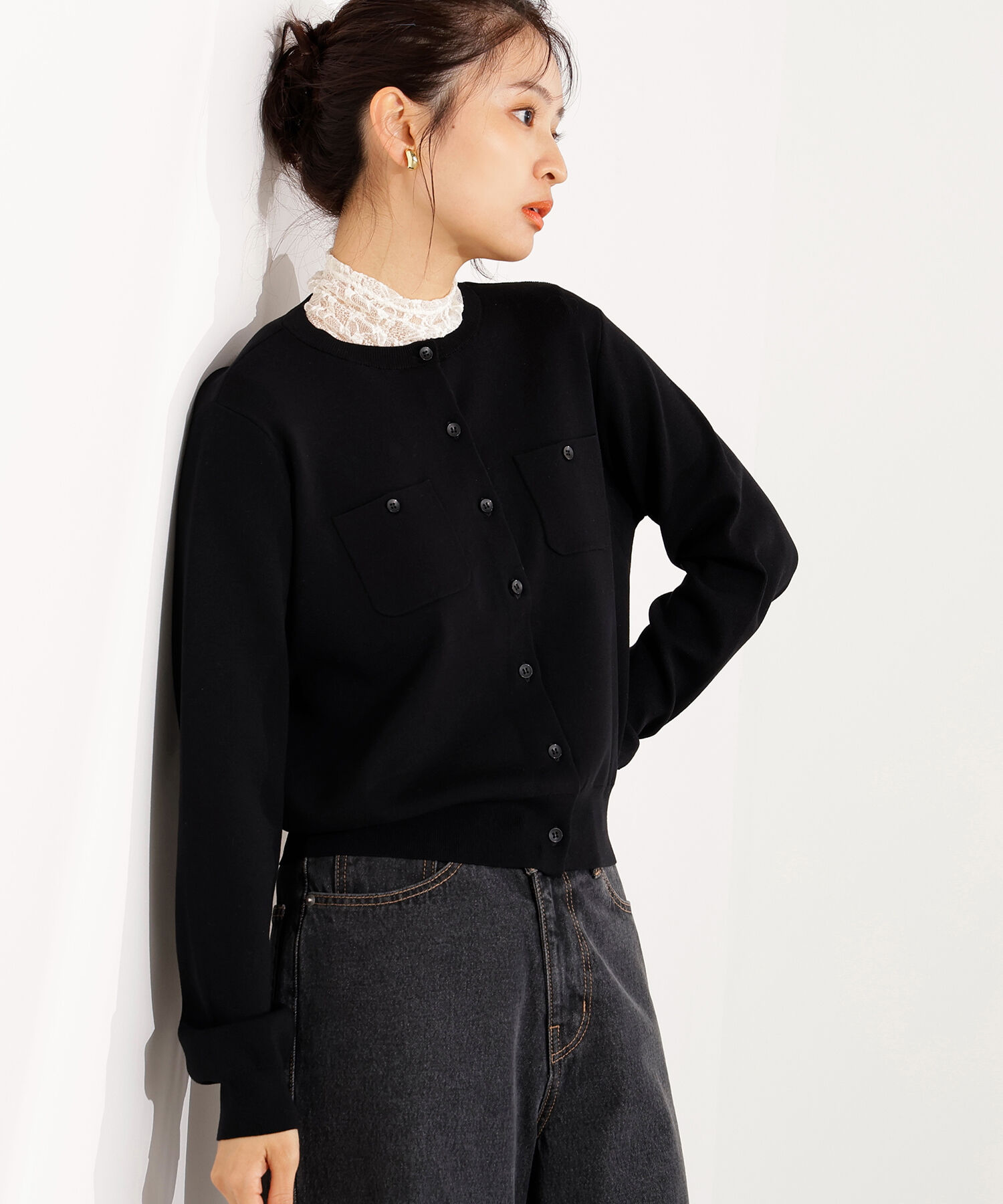  「ベーシックポケットカーディガン」|ニット・セーター|