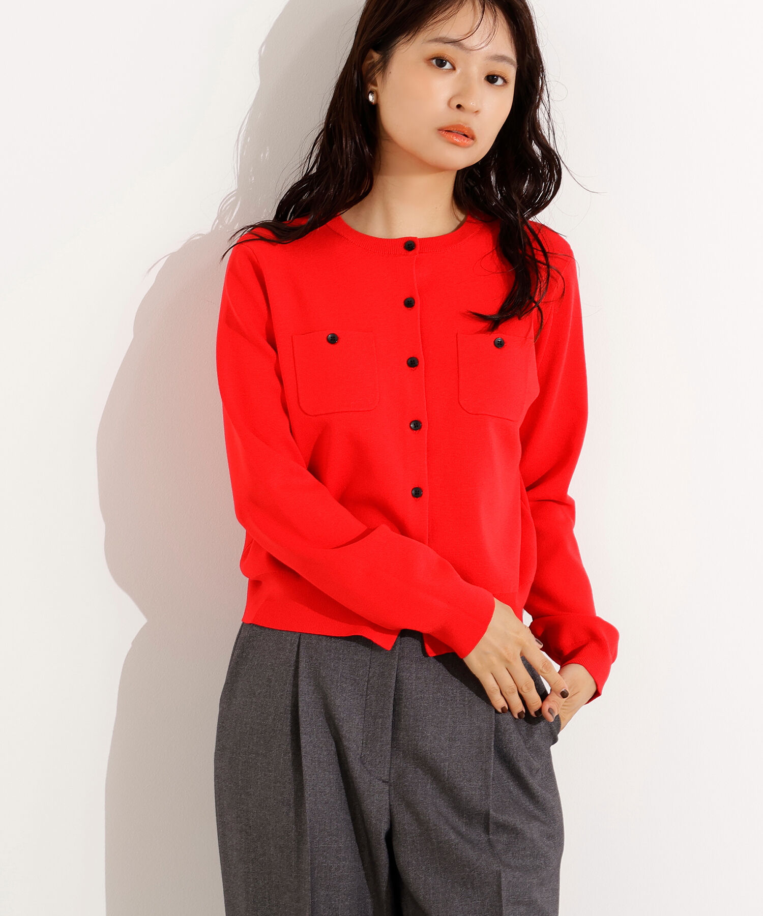  「ベーシックポケットカーディガン」|ニット・セーター|