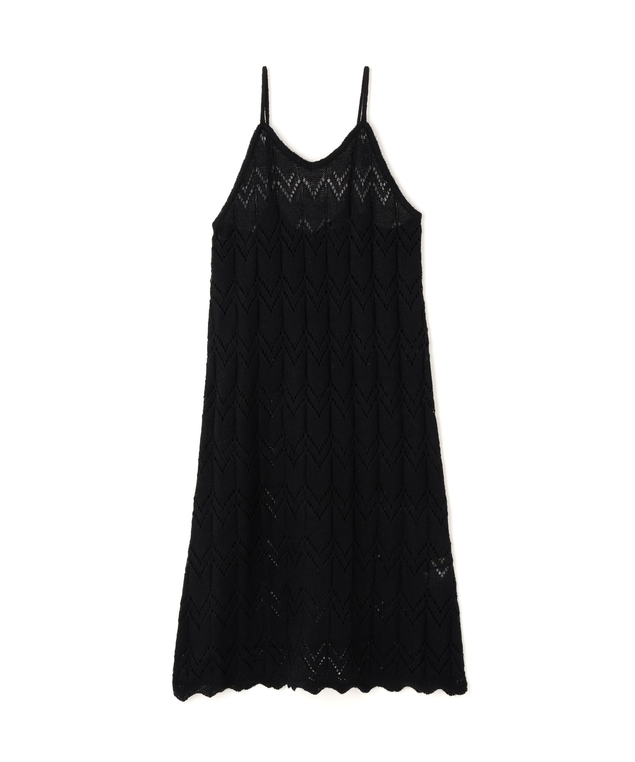  「透かし編みニットキャミワンピース」|スカート|