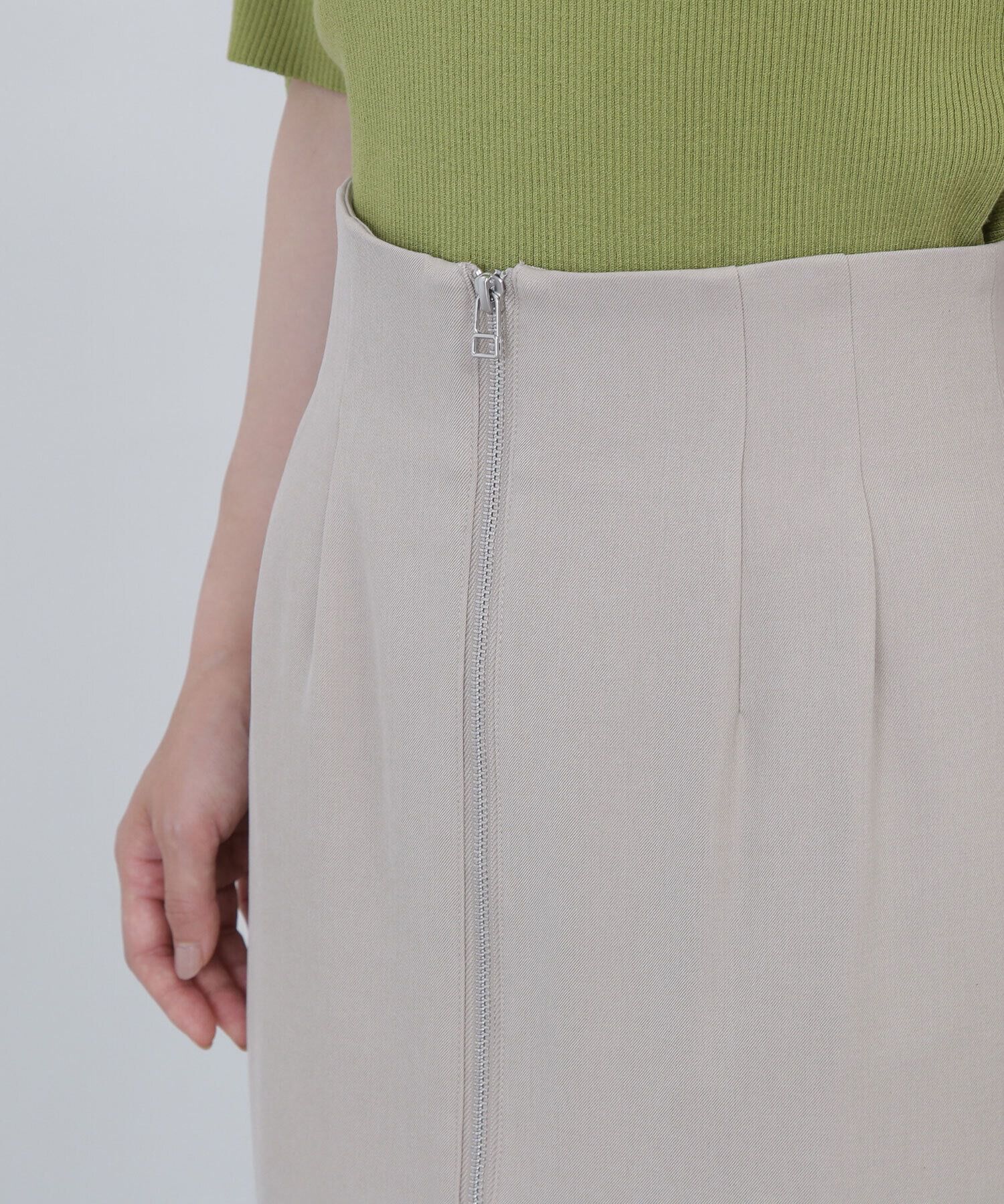  「フロントジップナロースカート」|スカート|